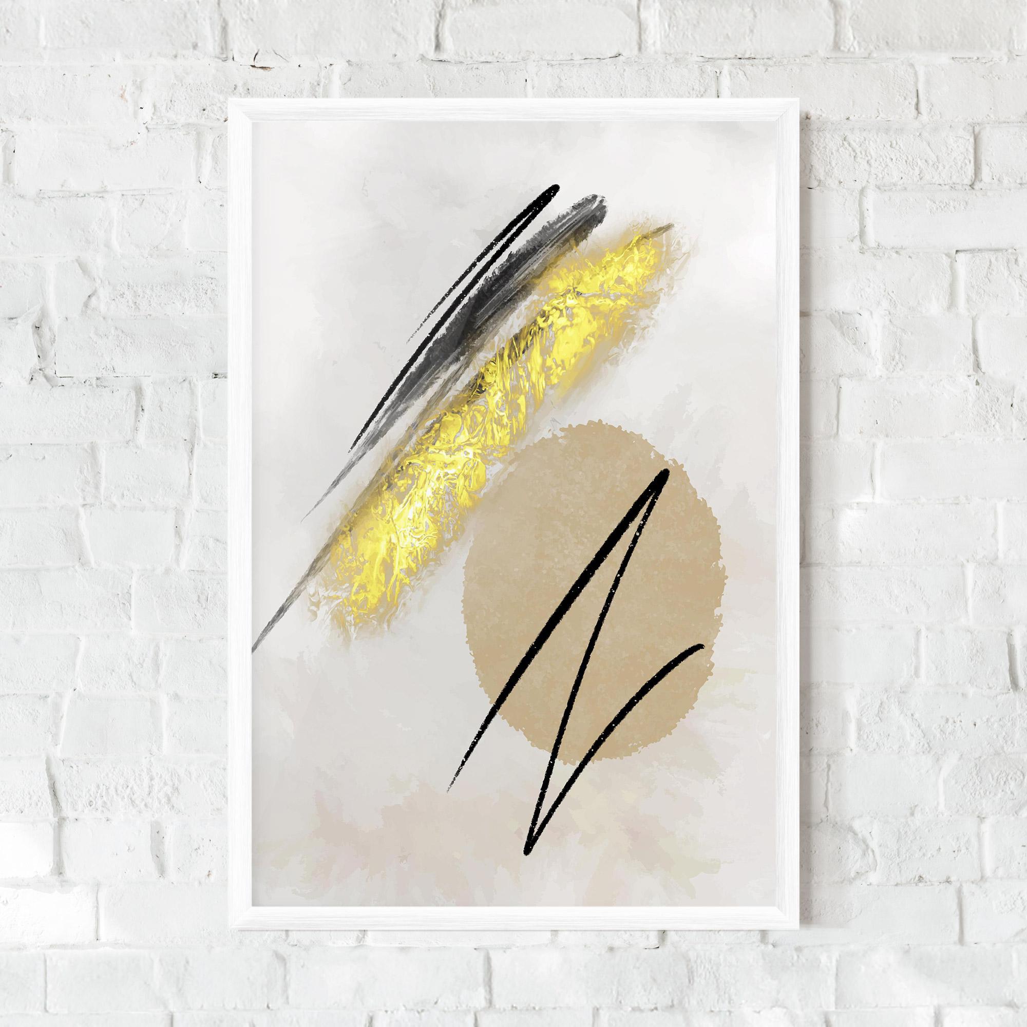 Gerahmte Poster Gold Brush mockup 0