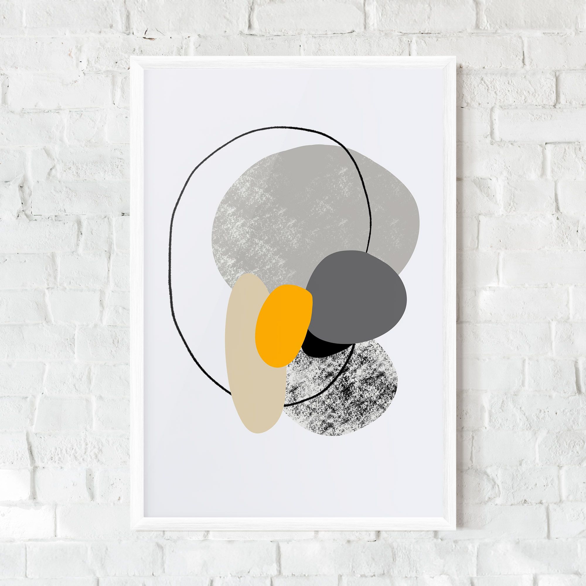 Grey Orange Shape mockup 0
