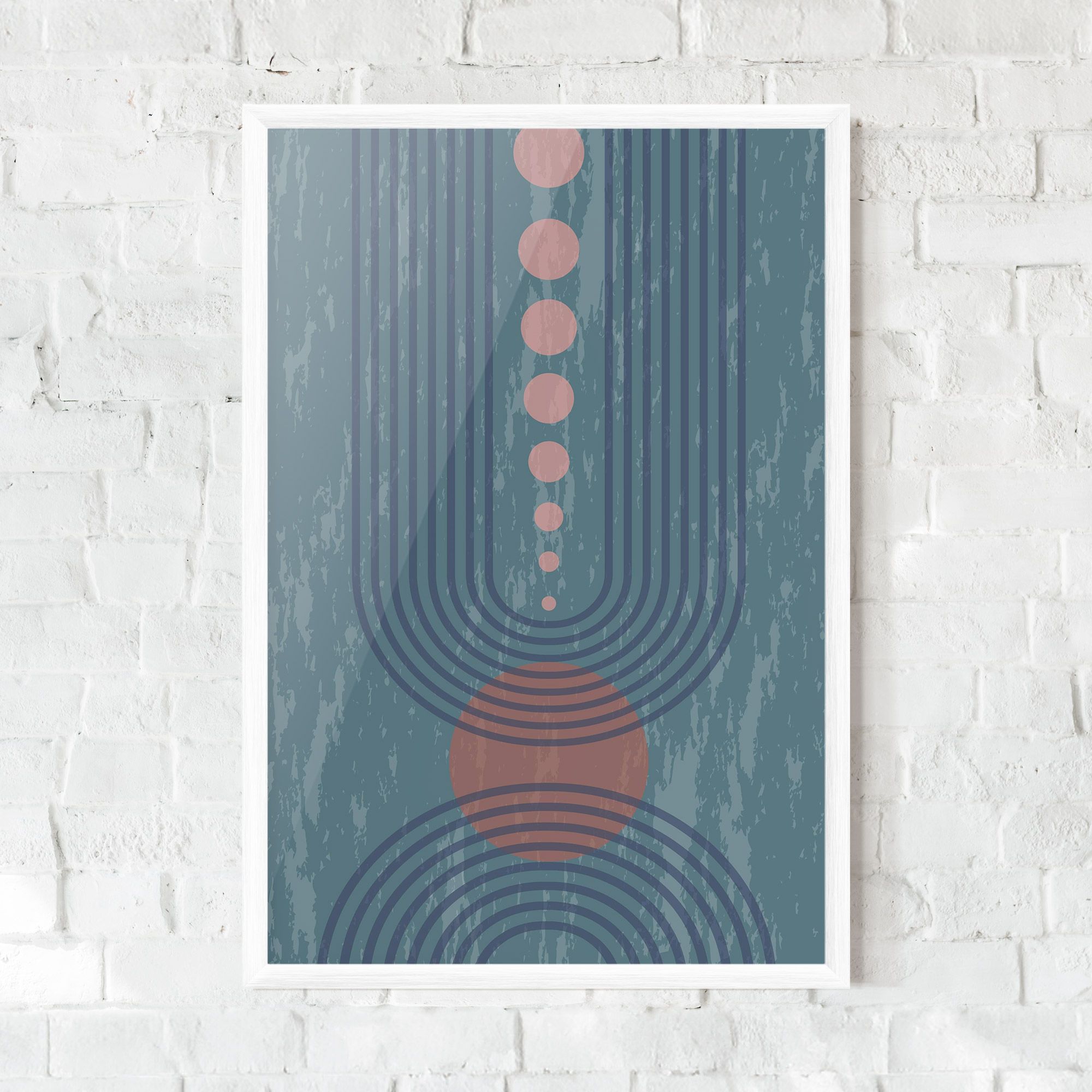 Pink Circle On Blue mockup 0