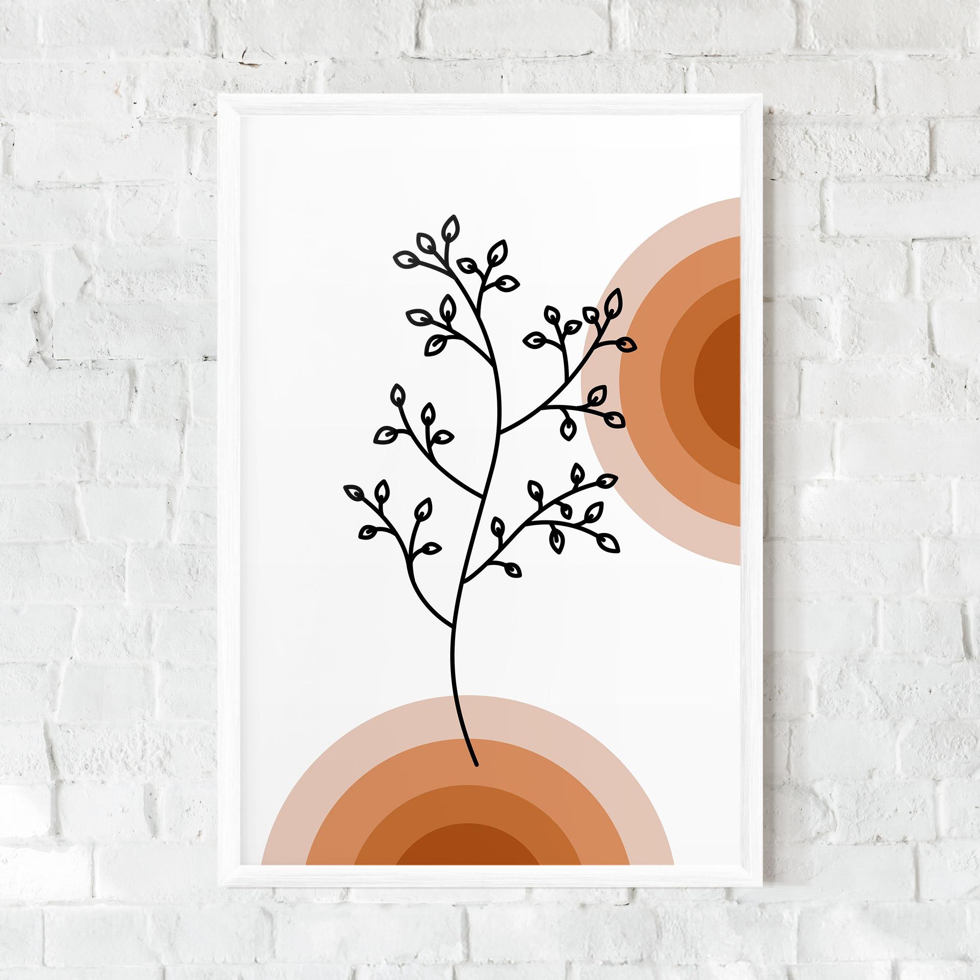 Gerahmte Poster Plant Orange Circle mockup 0