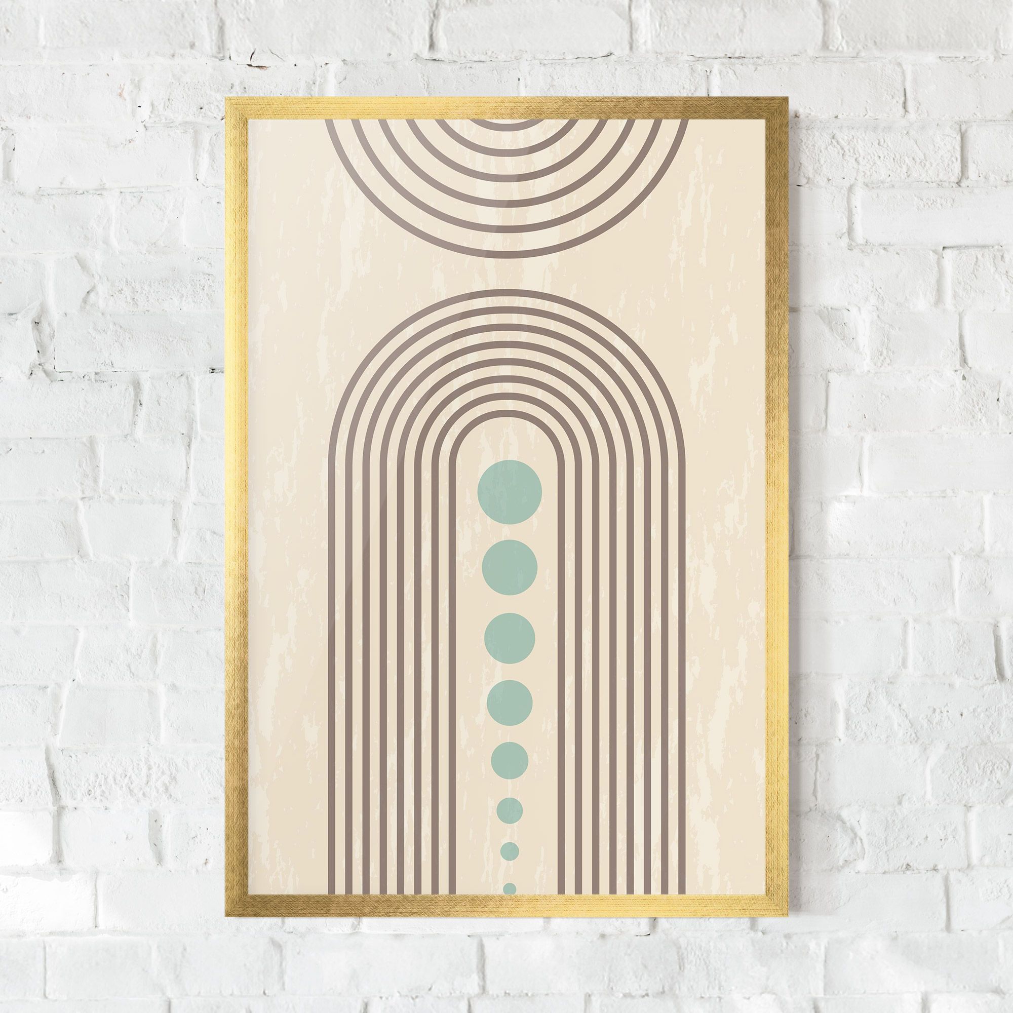 Cream Blue Circles mockup 0