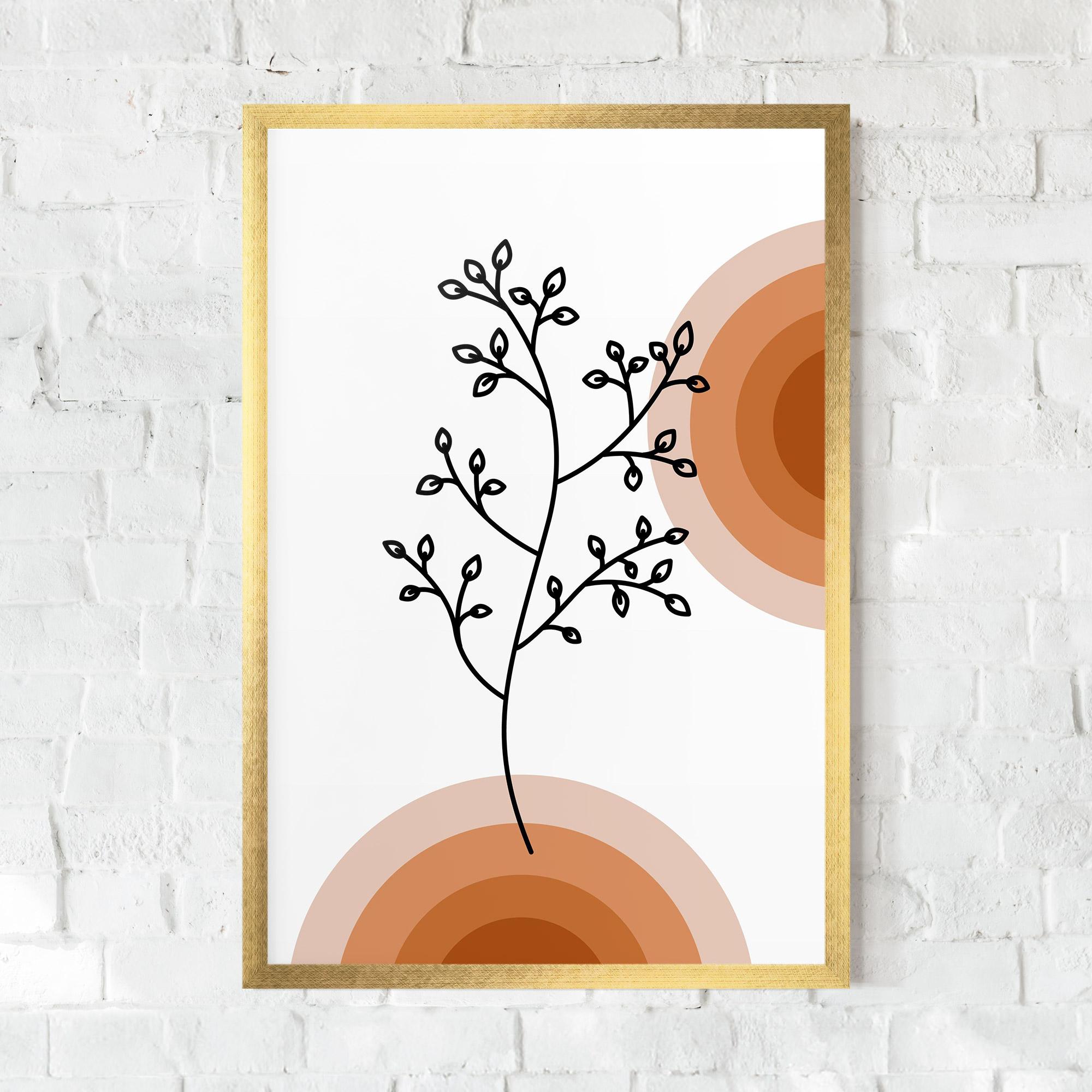 Gerahmte Poster Plant Orange Circle mockup 0