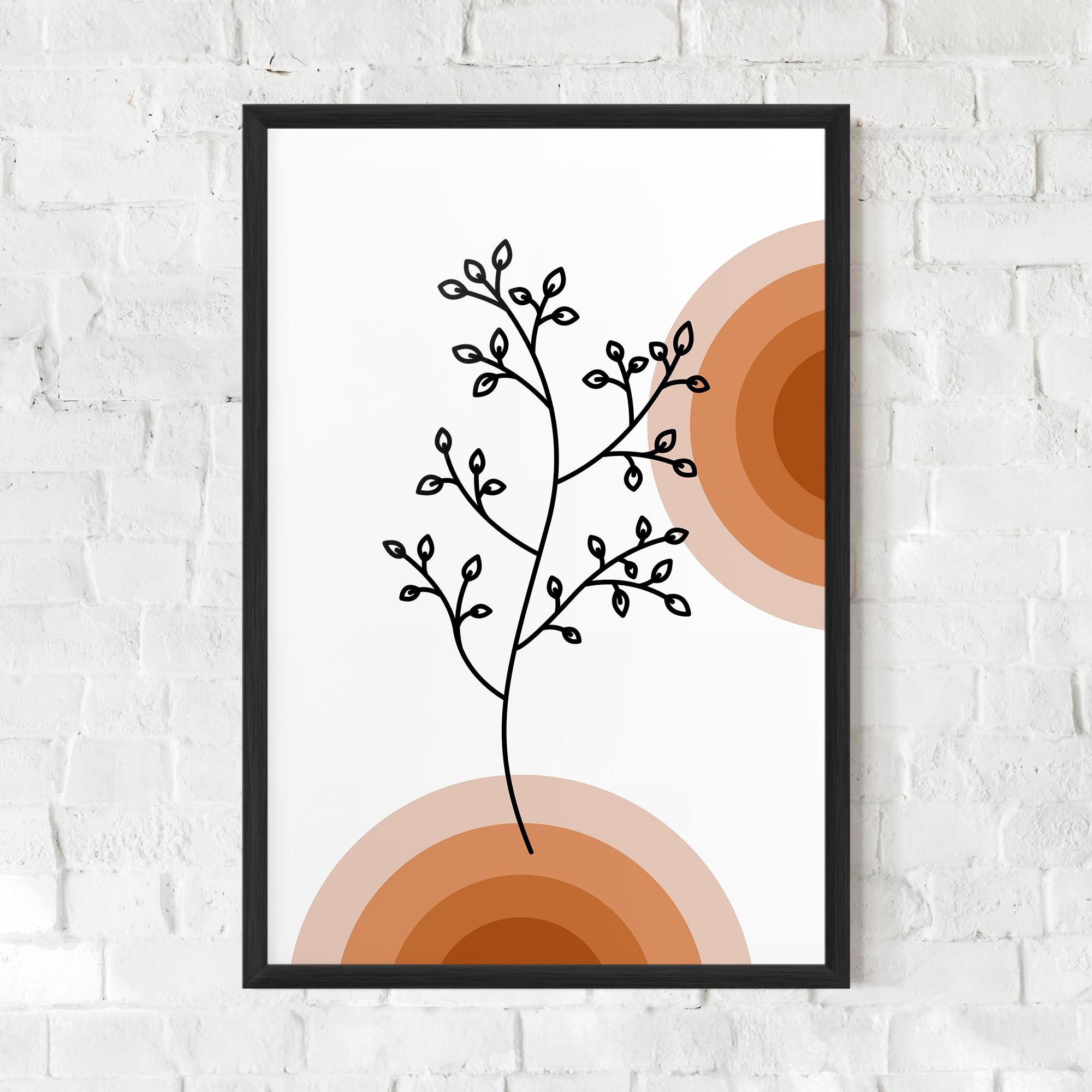Gerahmte Poster Plant Orange Circle mockup 0
