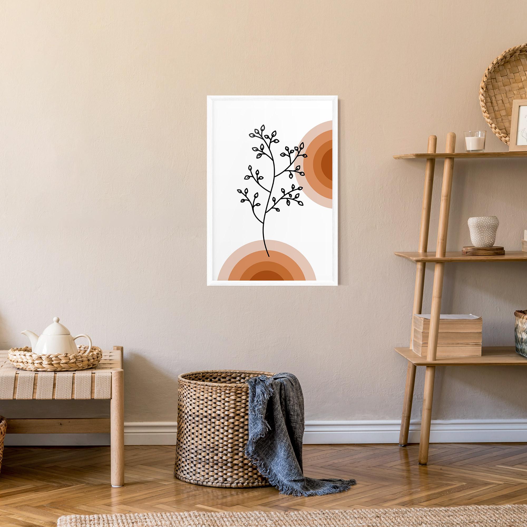 Gerahmte Poster Plant Orange Circle mockup 9