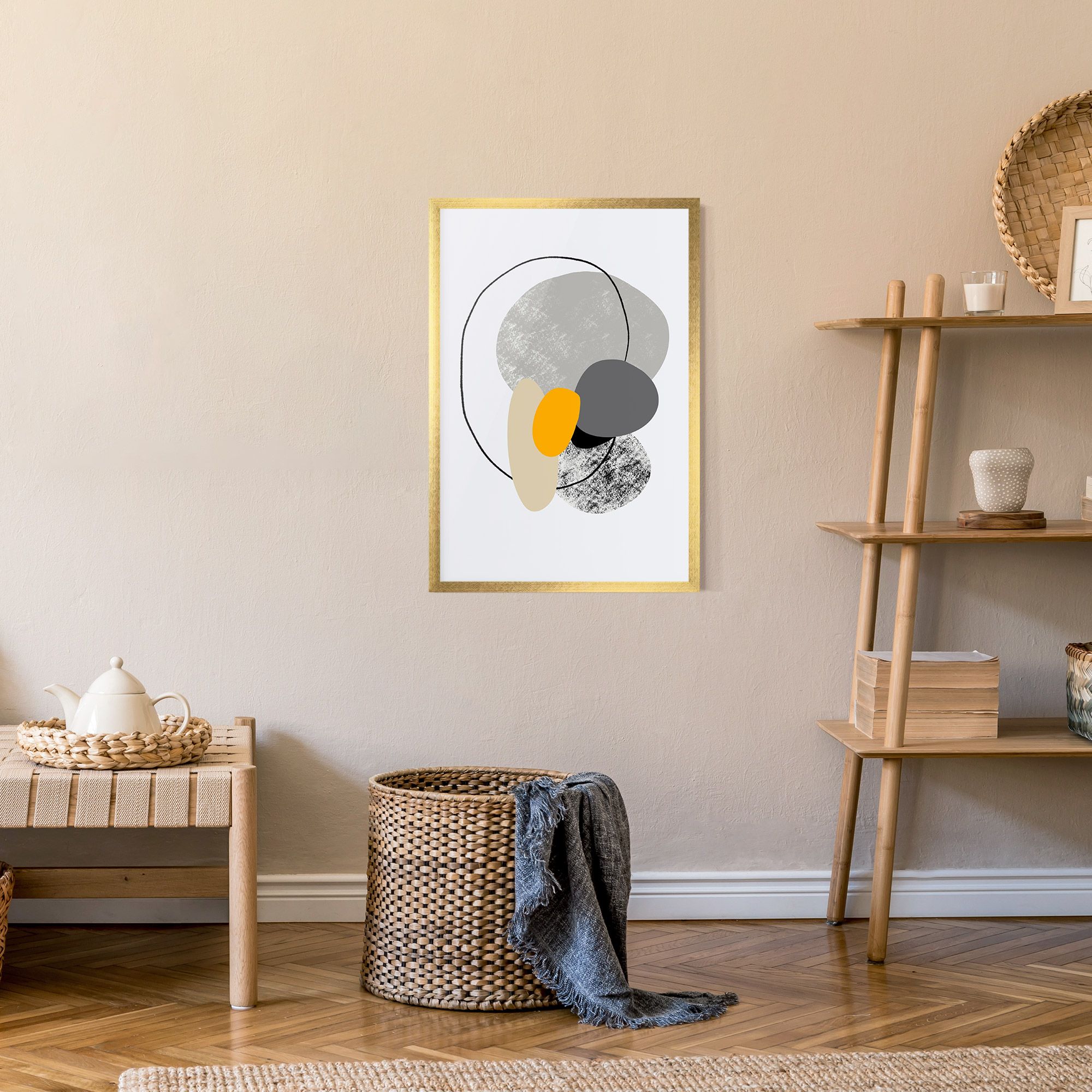 Grey Orange Shape mockup 9