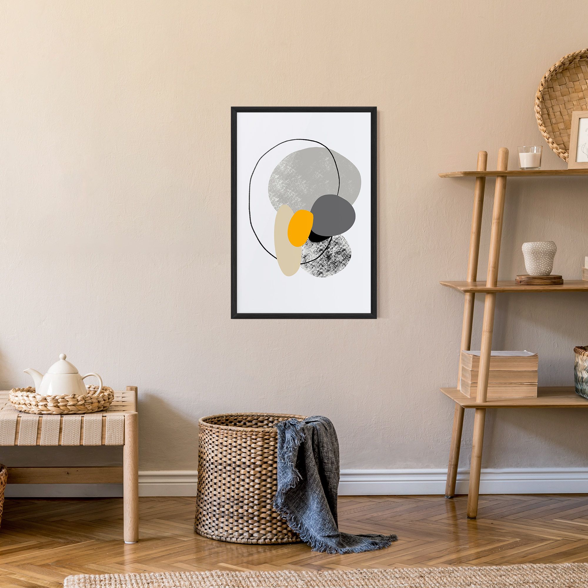 Grey Orange Shape mockup 9