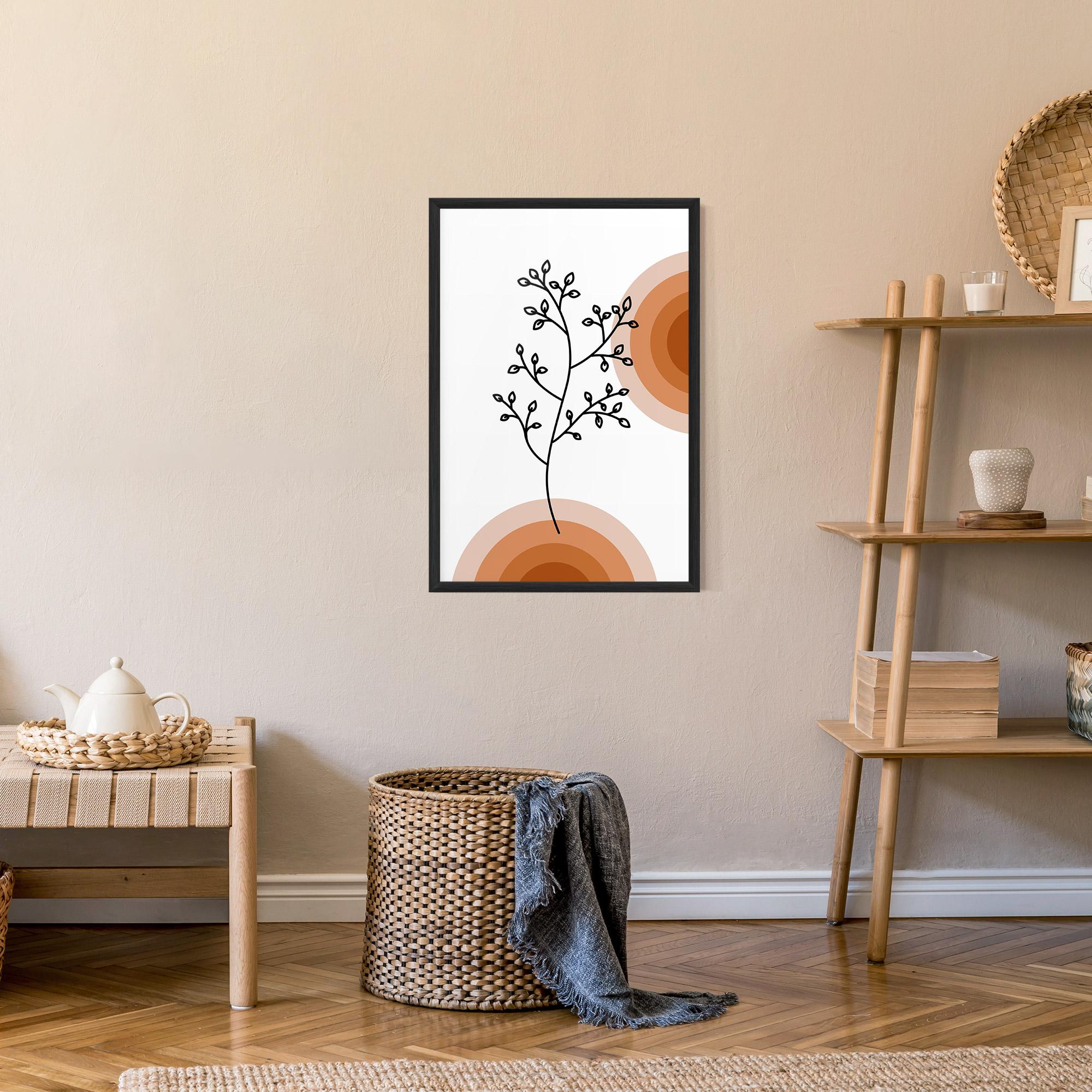 Gerahmte Poster Plant Orange Circle mockup 9