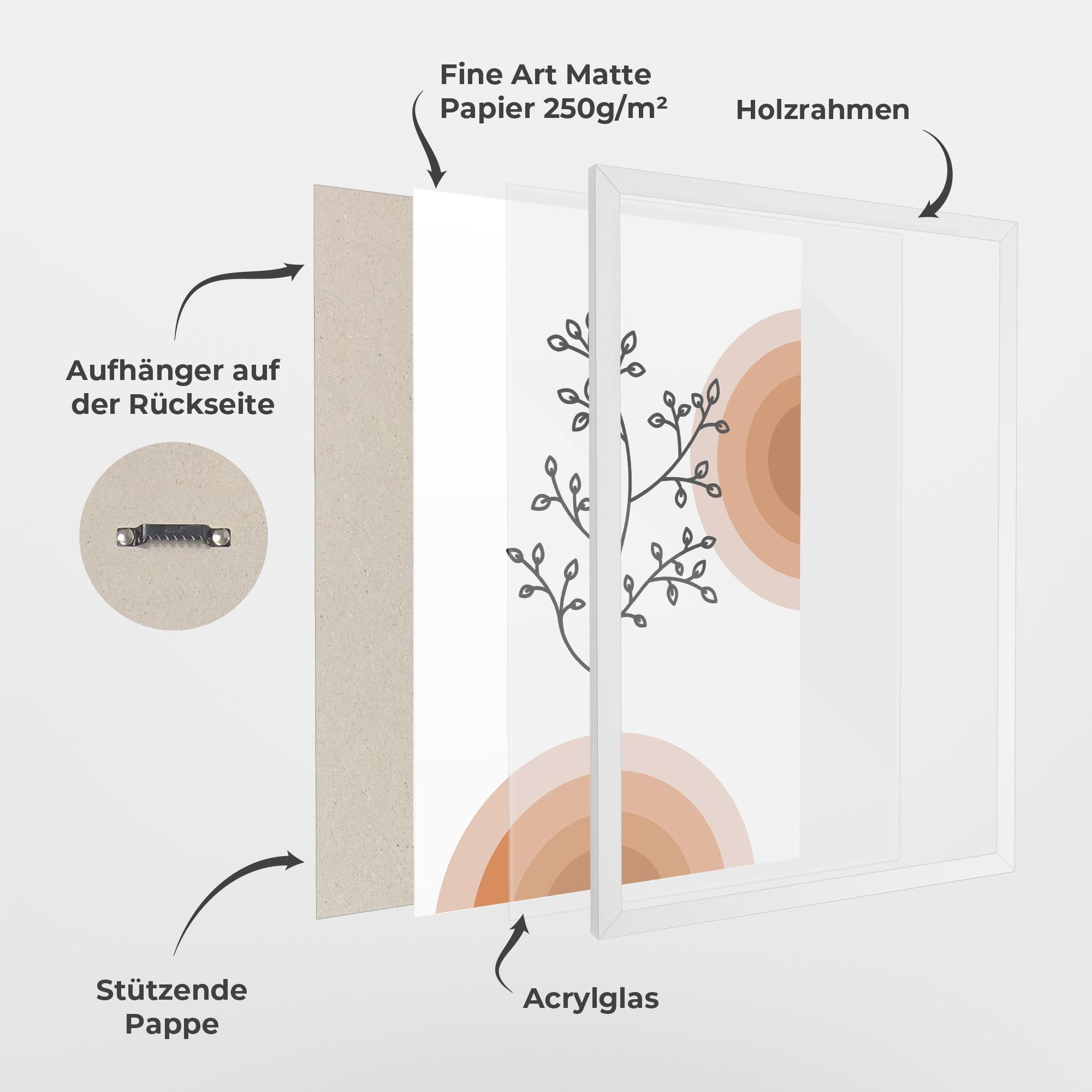 Gerahmte Poster Plant Orange Circle mockup 1