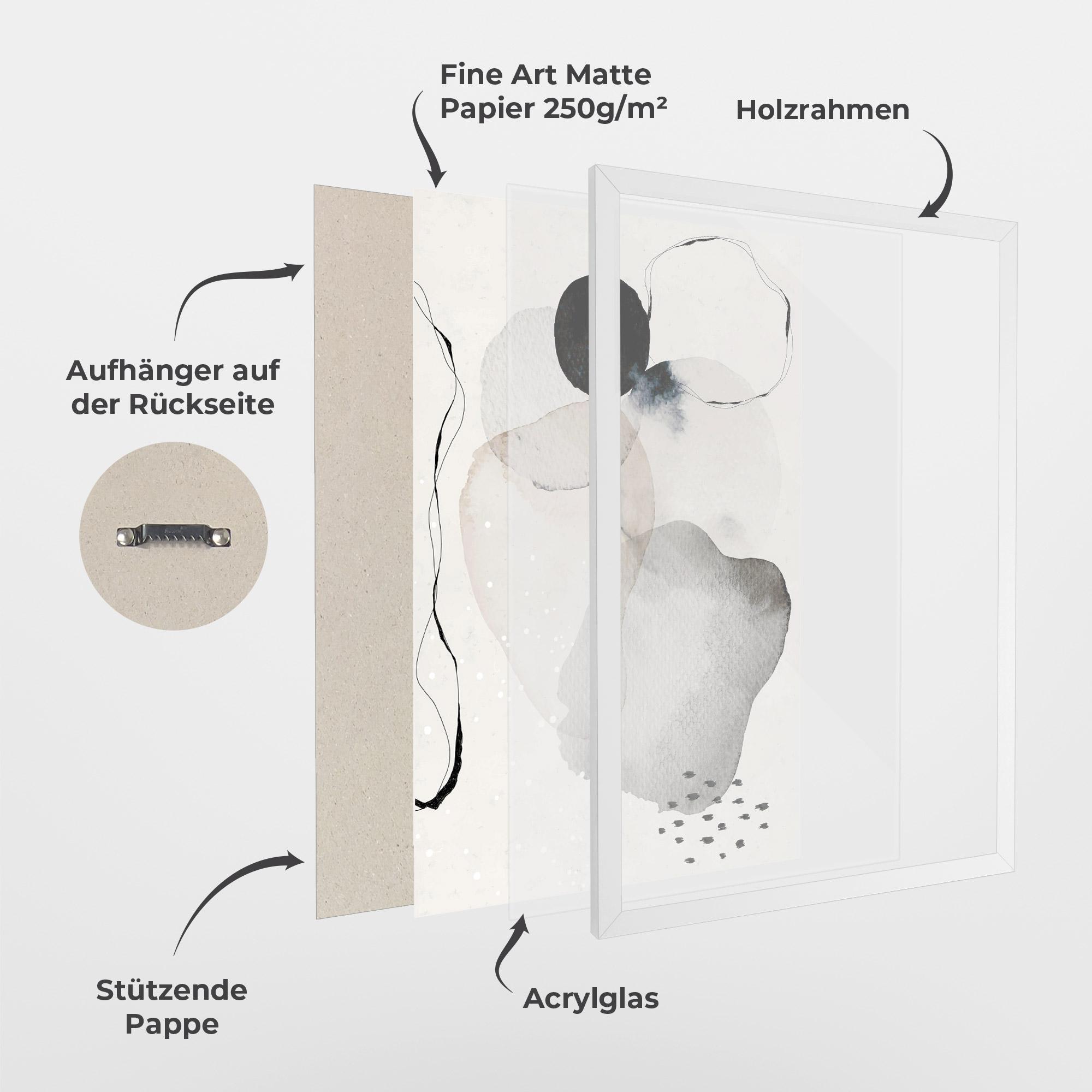 Gerahmte Poster Water Color Art mockup 1