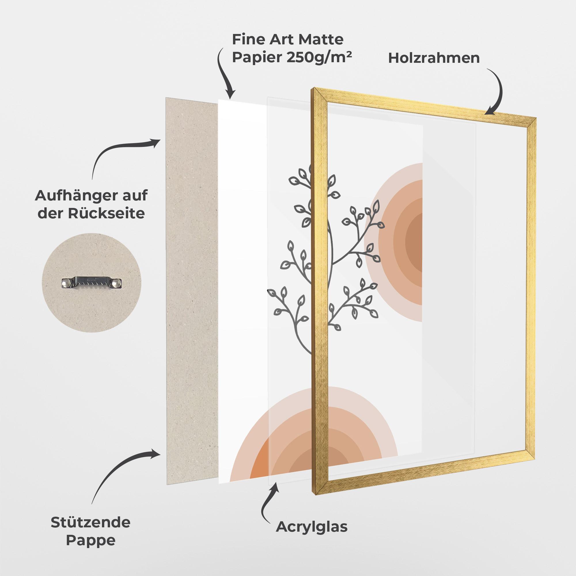 Gerahmte Poster Plant Orange Circle mockup 1