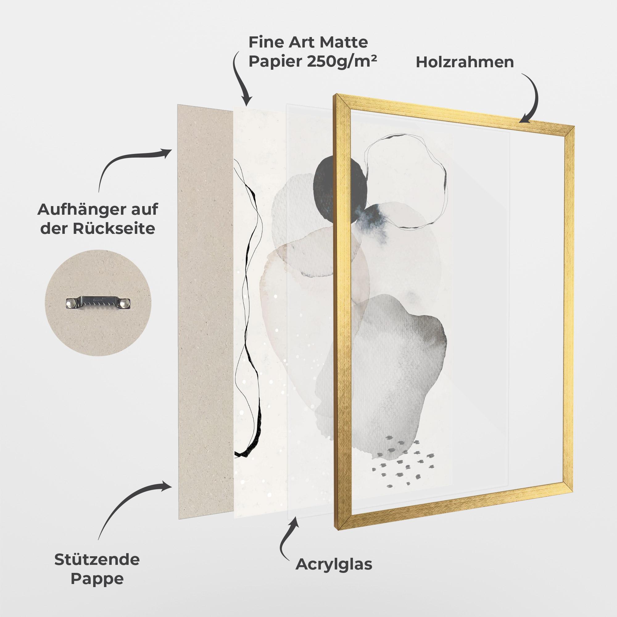 Gerahmte Poster Water Color Art mockup 1