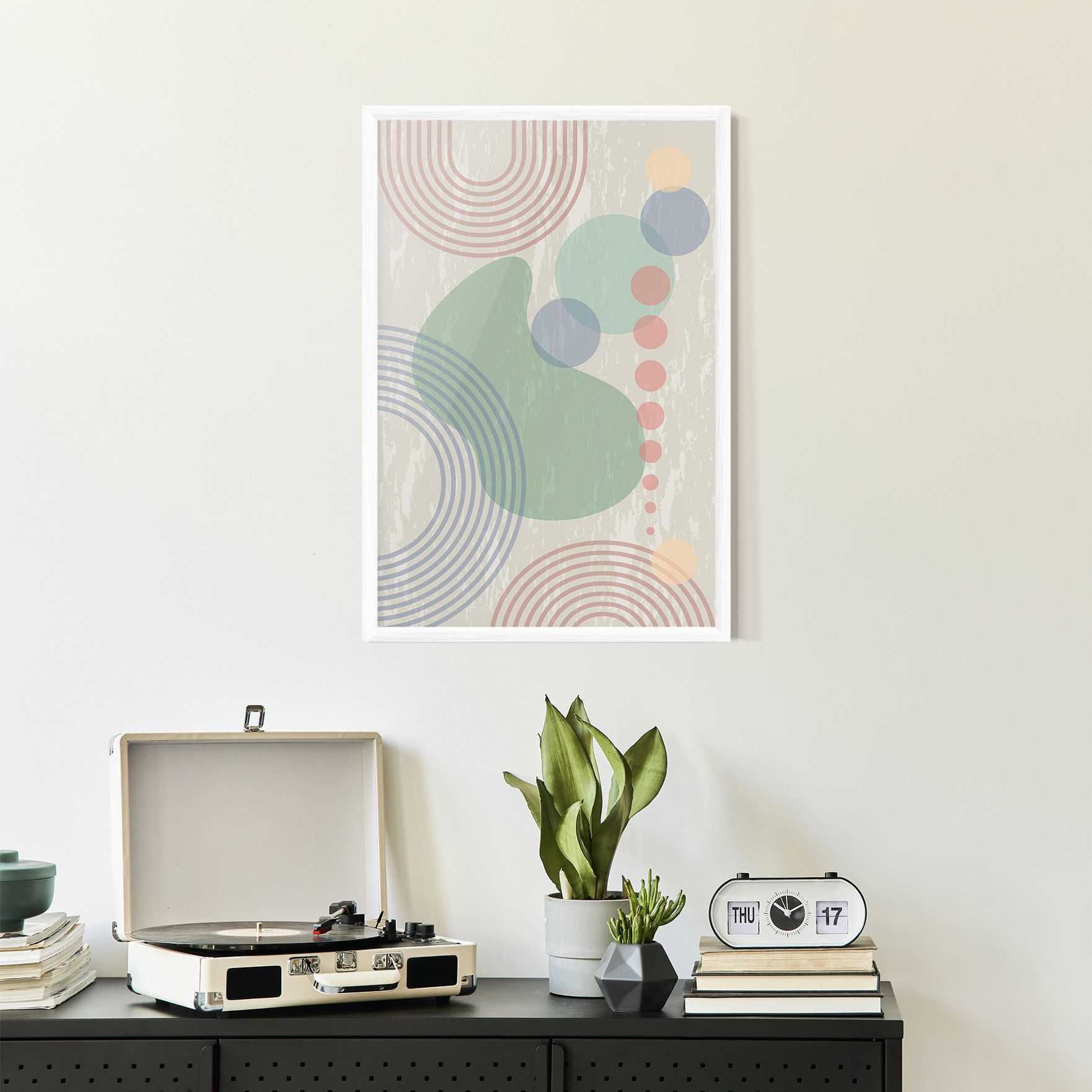 Green Pink Shapes mockup 2