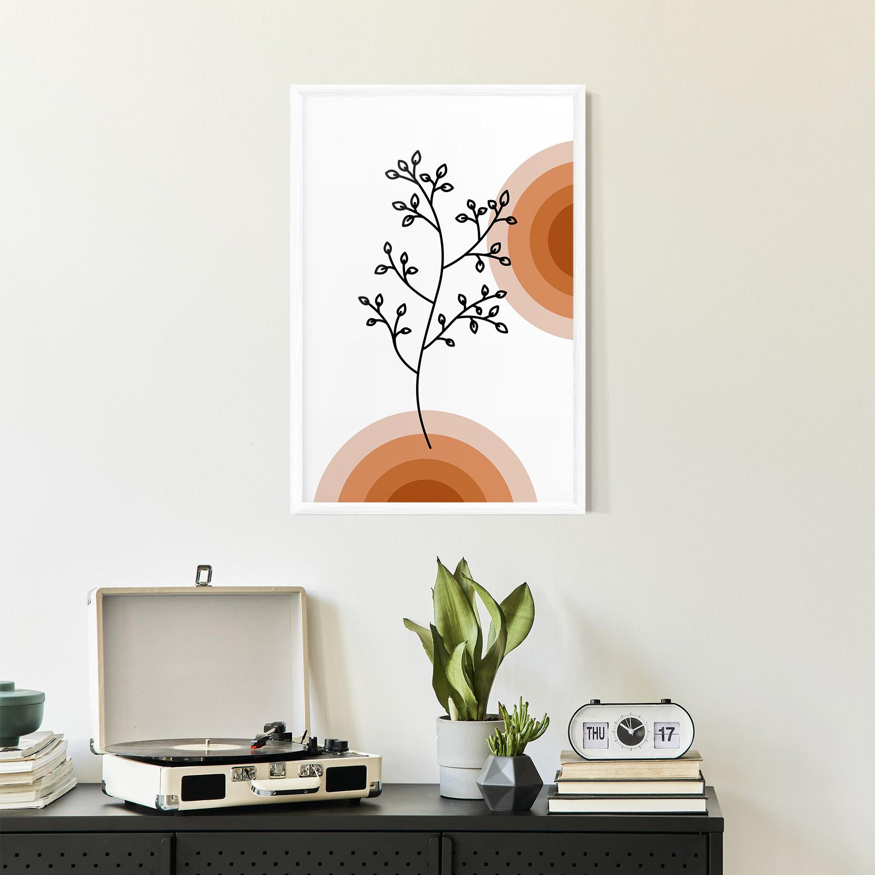 Gerahmte Poster Plant Orange Circle mockup 2