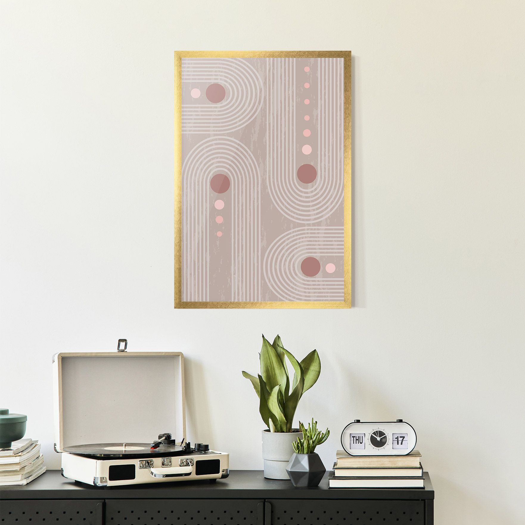 Pink Circle On Cream mockup 2