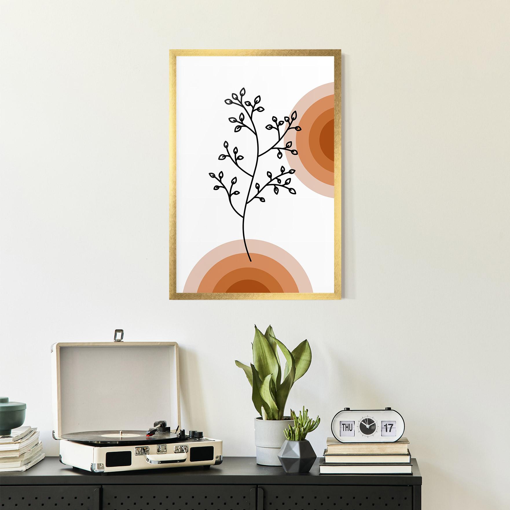 Gerahmte Poster Plant Orange Circle mockup 2