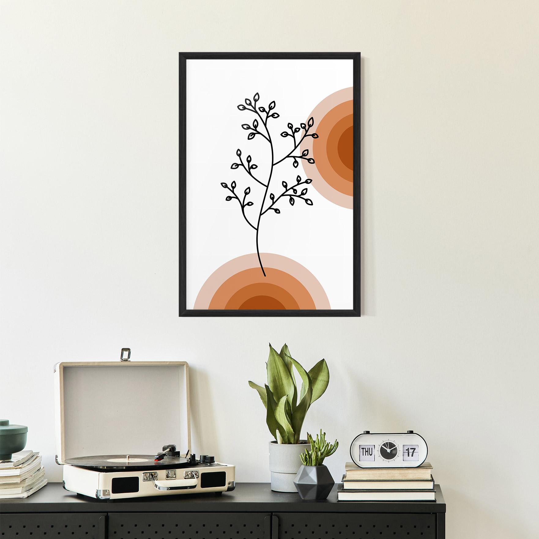 Gerahmte Poster Plant Orange Circle mockup 2