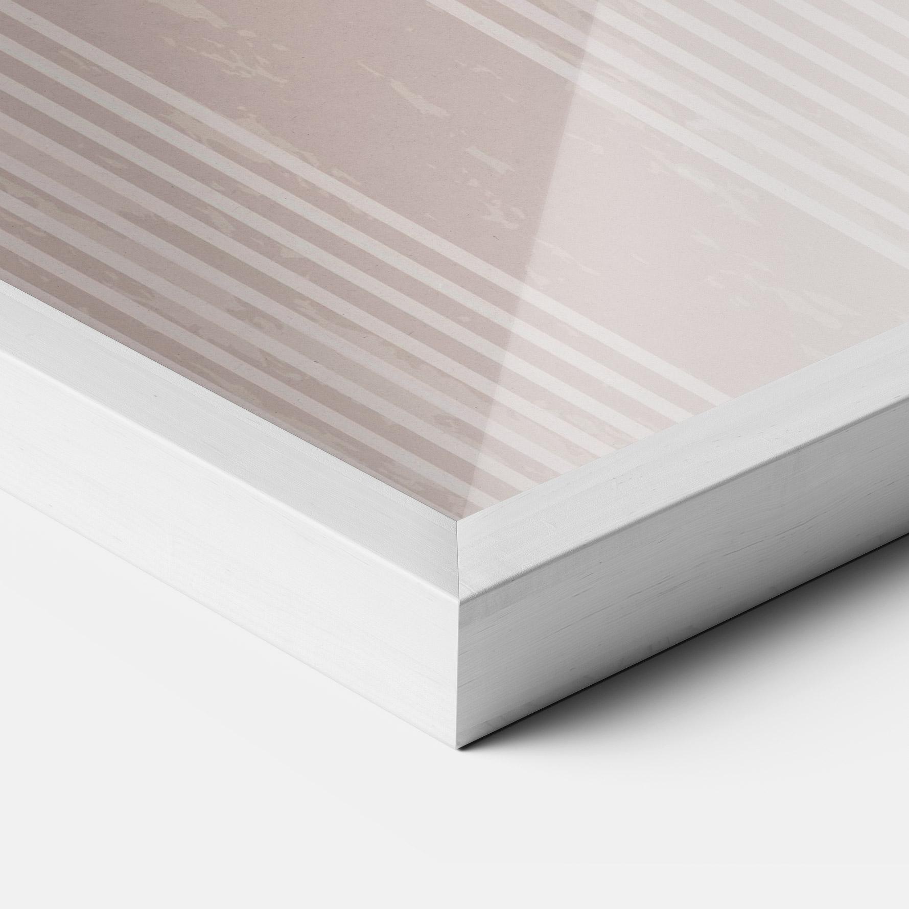 Gerahmte Poster Pink Circle On Cream mockup 3