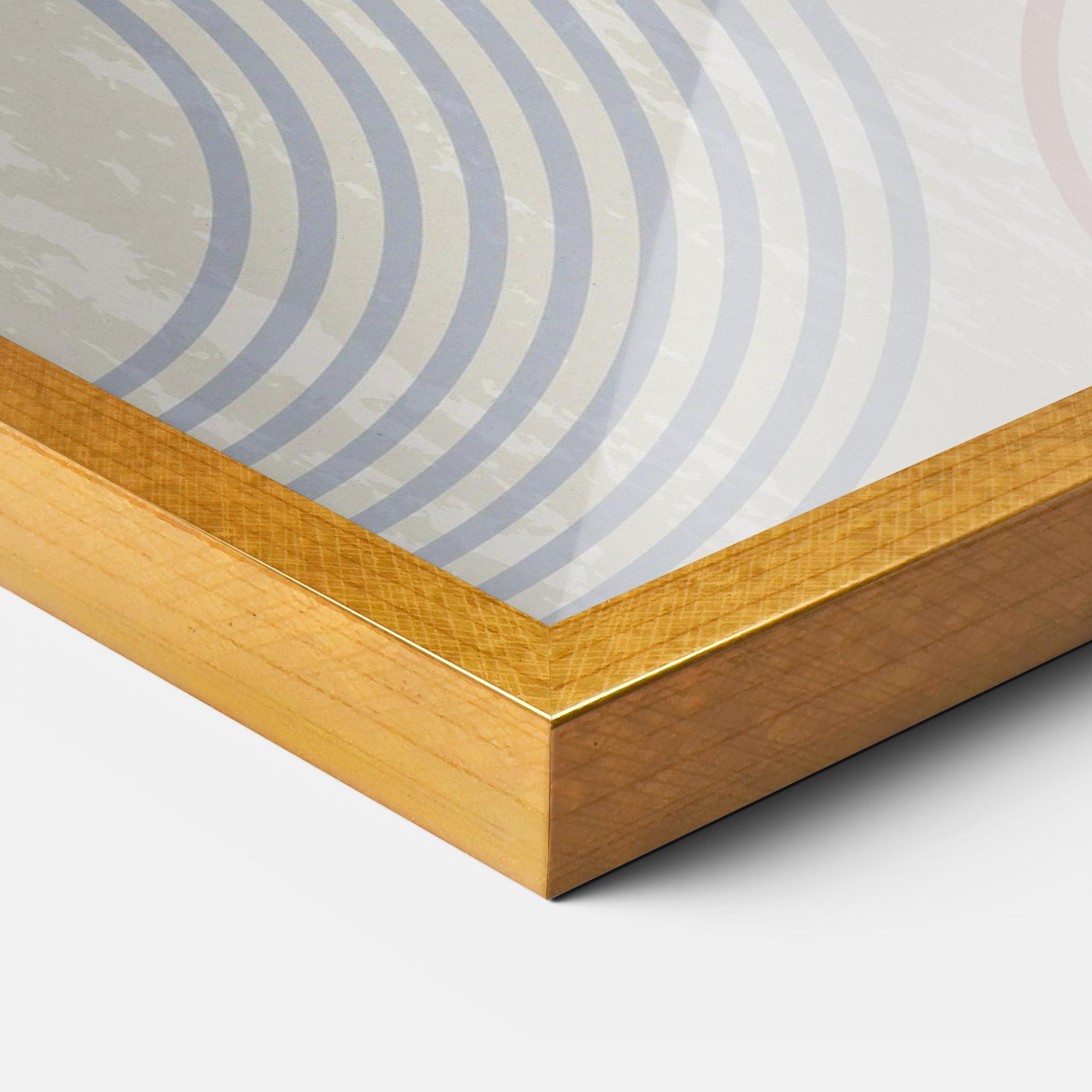 Gerahmte Poster Green Pink Shapes mockup 3