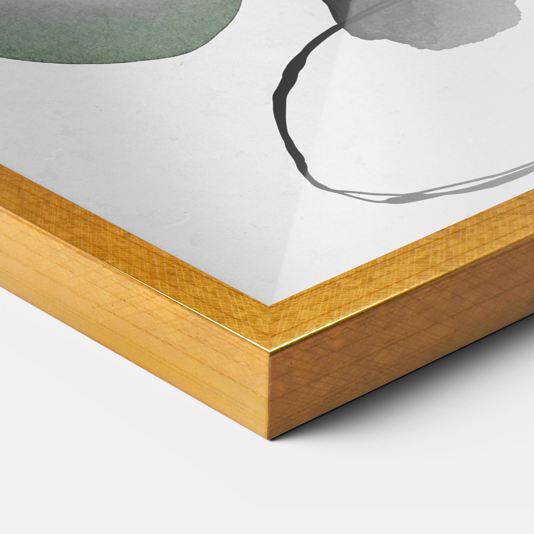 Gerahmte Poster Green Watercolor mockup 3