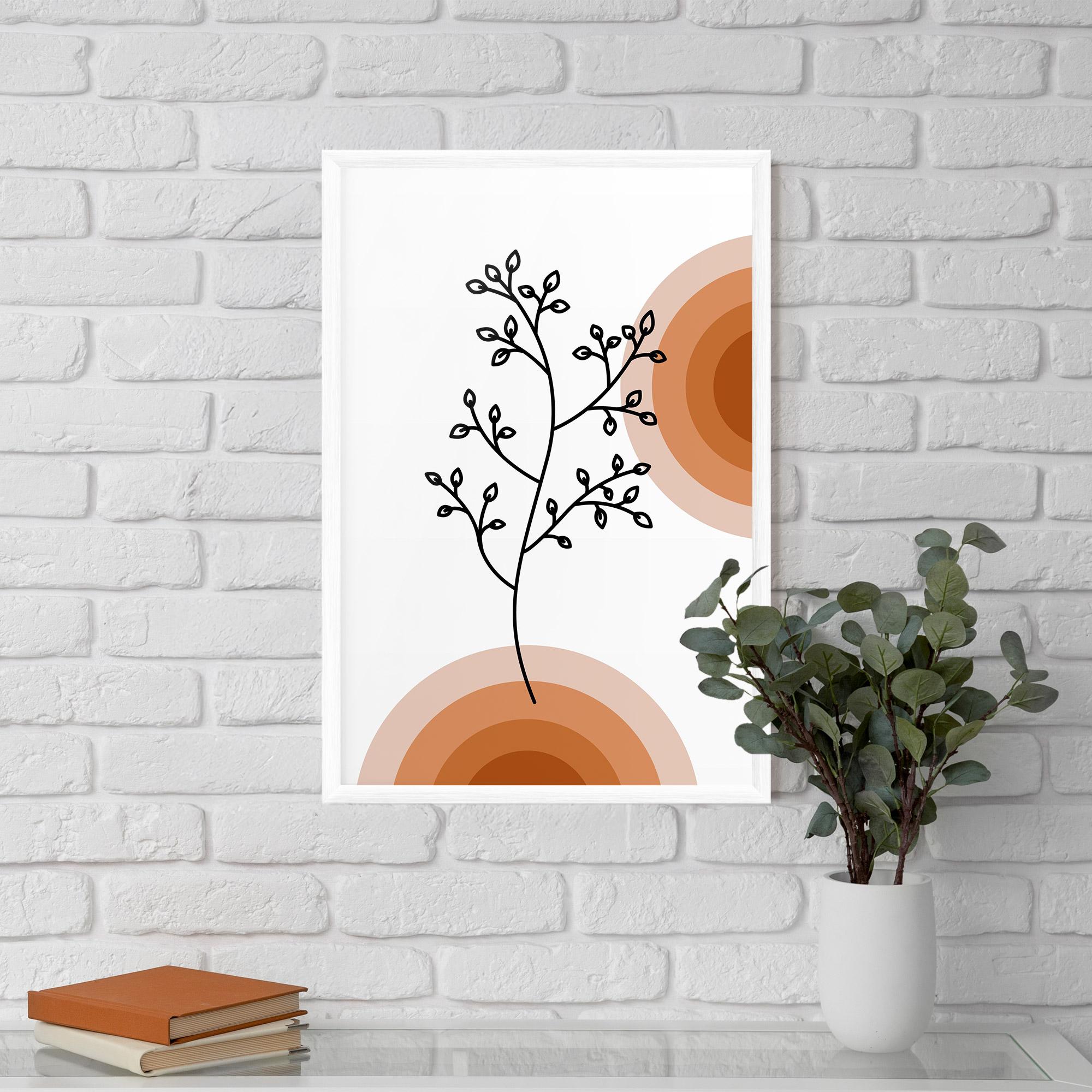 Gerahmte Poster Plant Orange Circle mockup 5