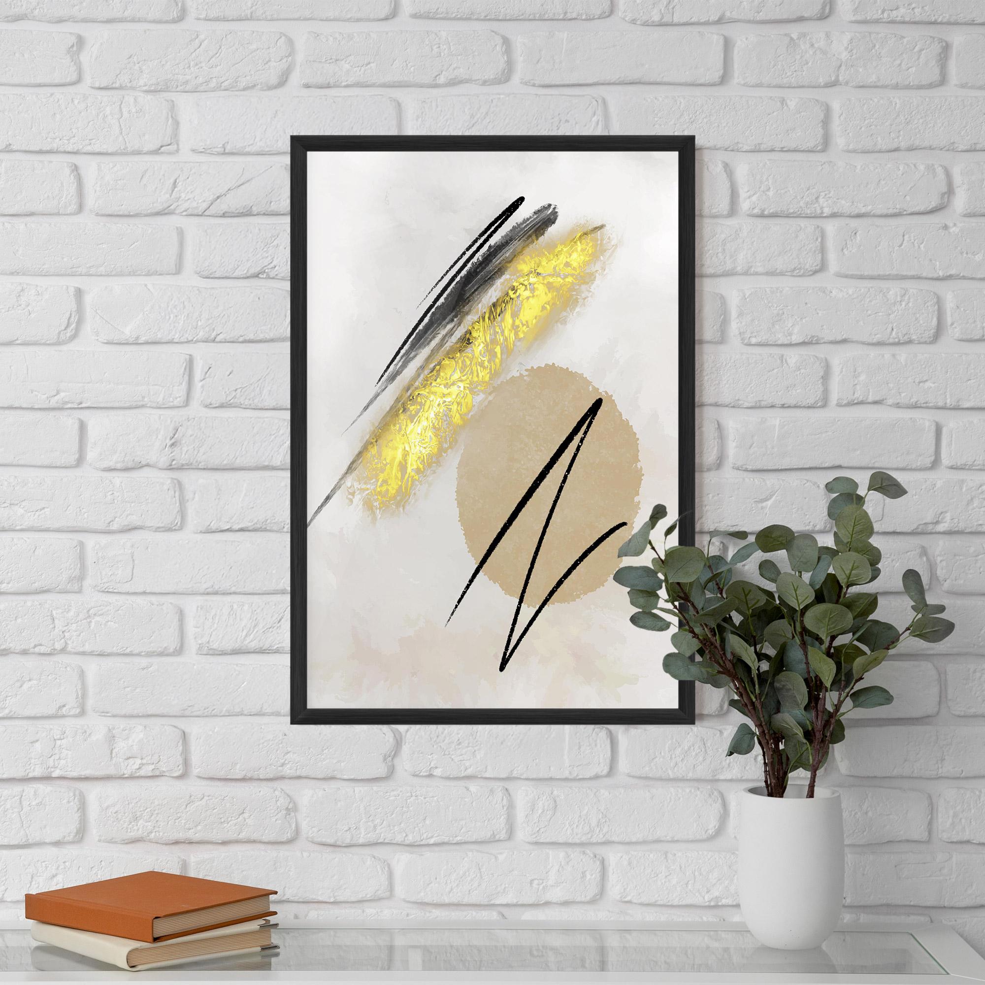 Gerahmte Poster Gold Brush mockup 5