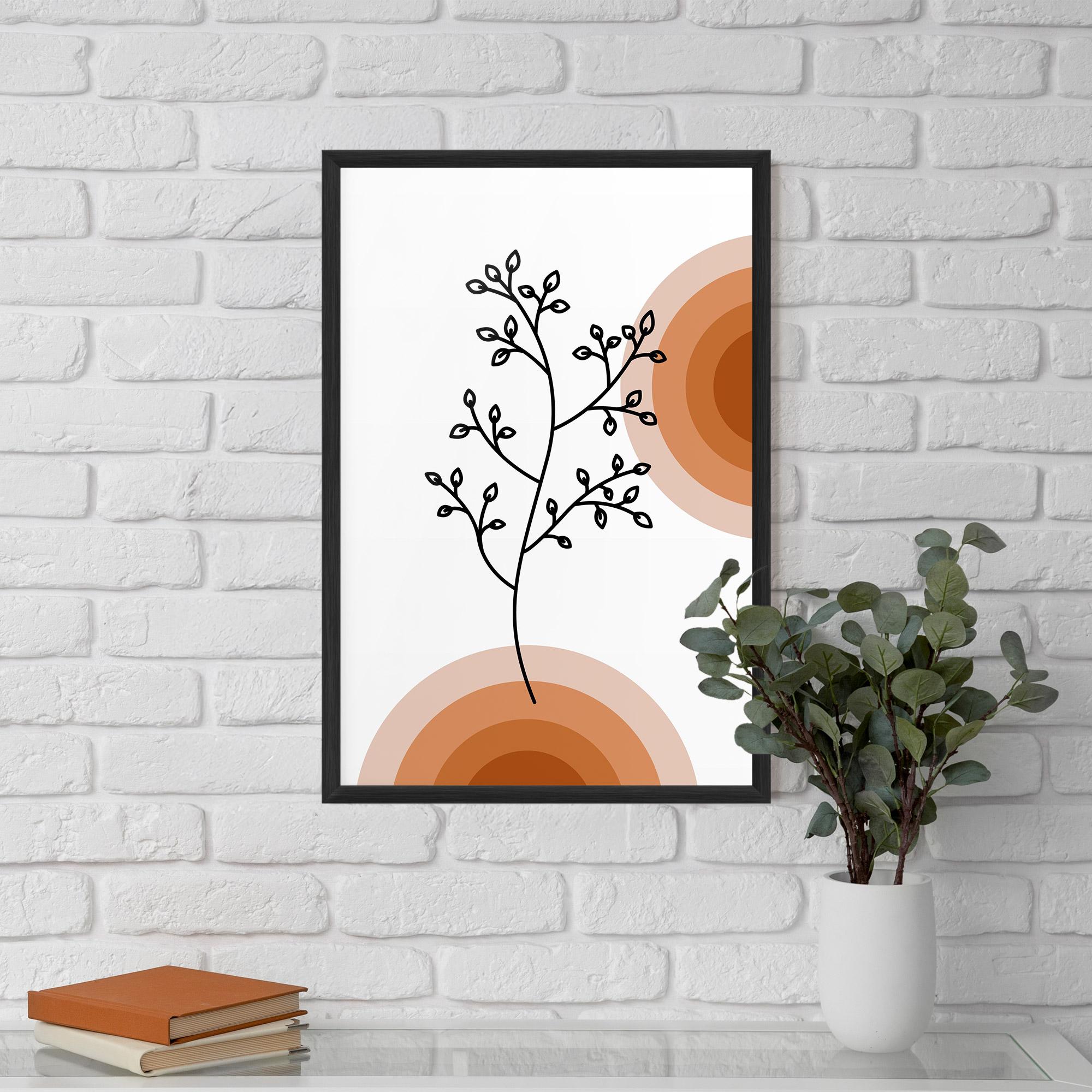 Gerahmte Poster Plant Orange Circle mockup 5