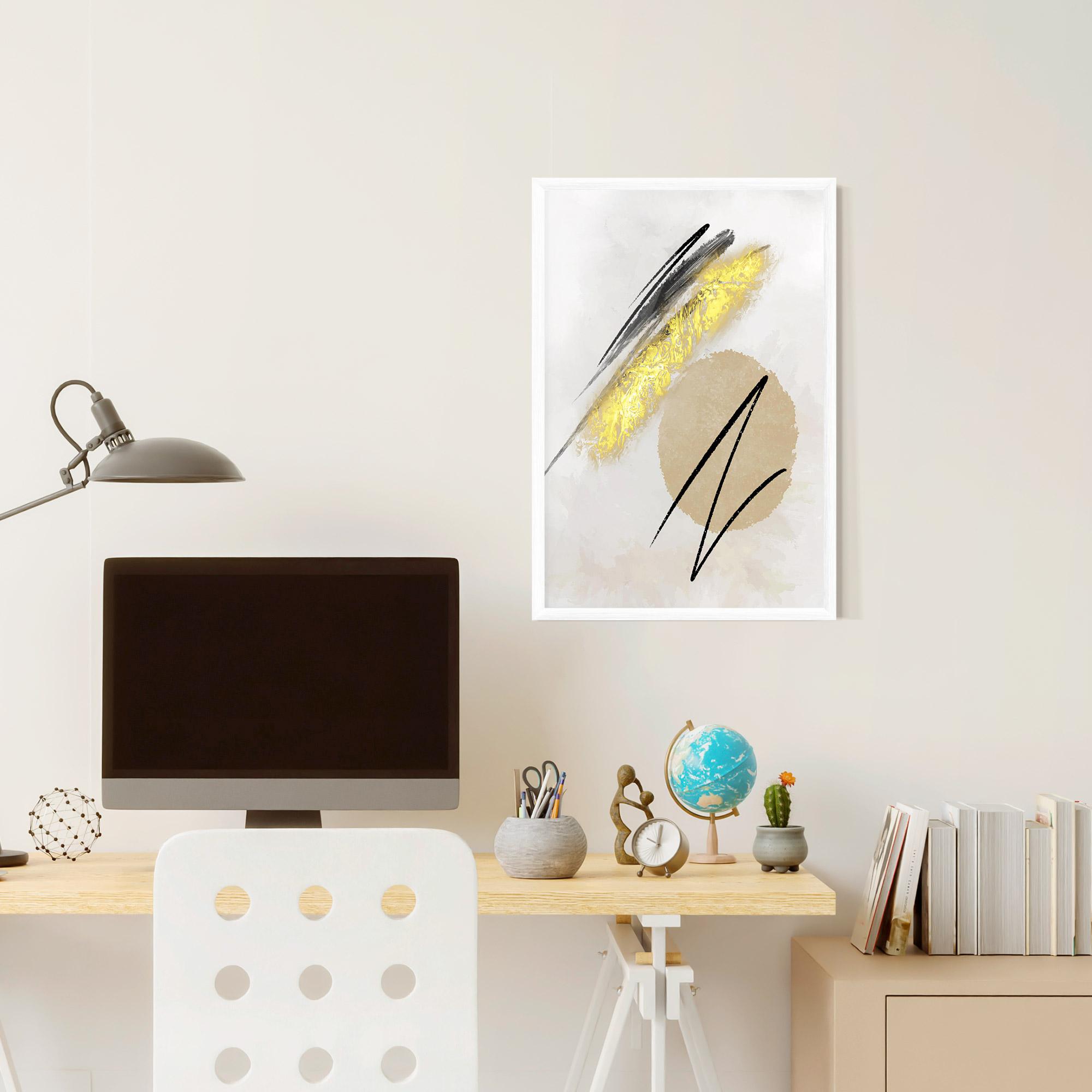 Gerahmte Poster Gold Brush mockup 6