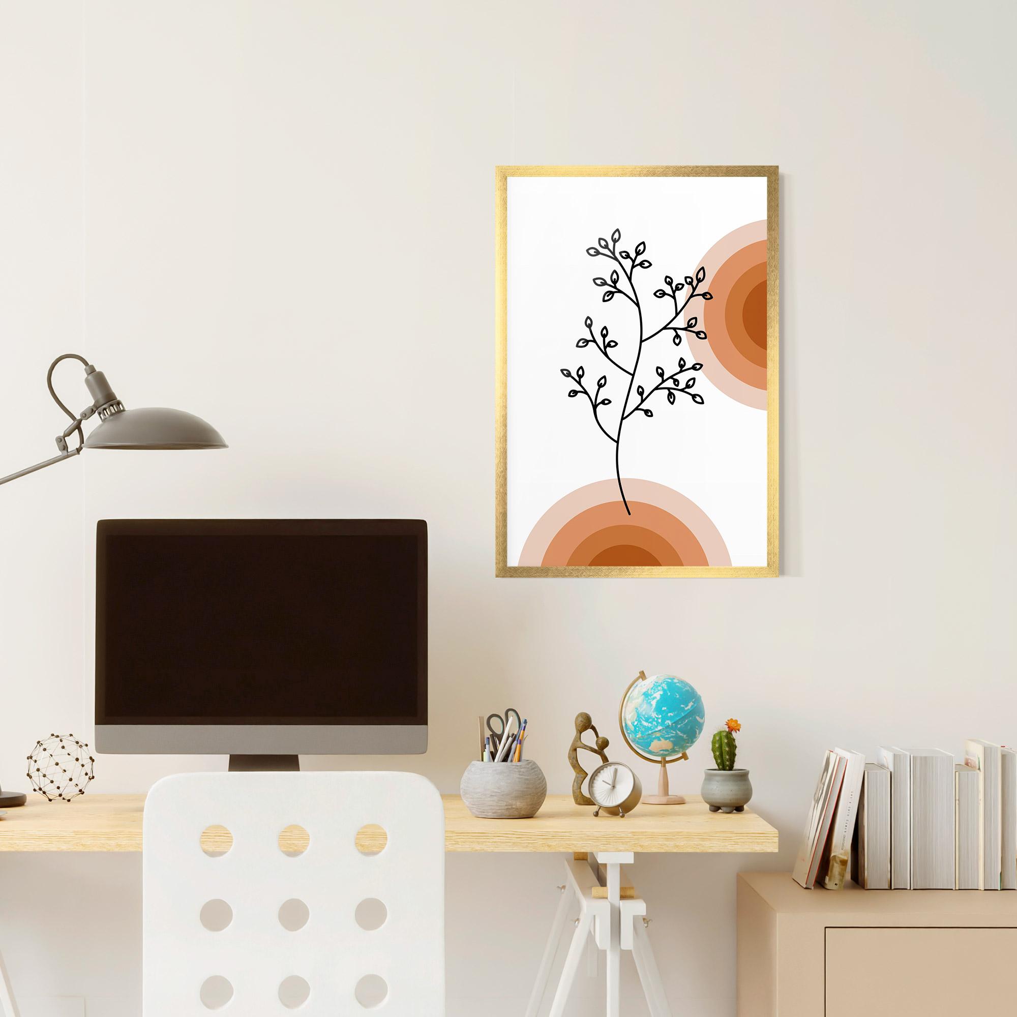 Gerahmte Poster Plant Orange Circle mockup 6