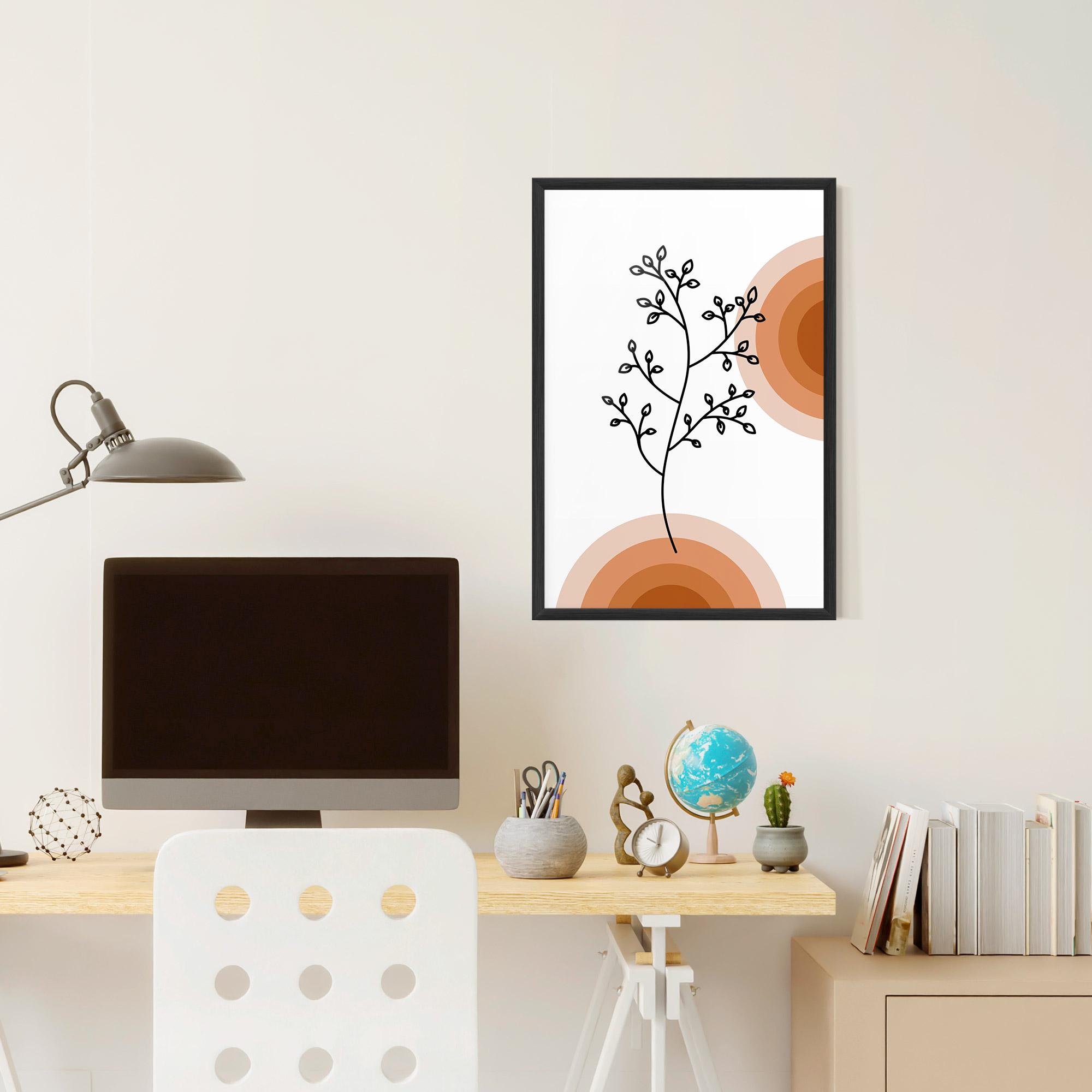 Gerahmte Poster Plant Orange Circle mockup 6