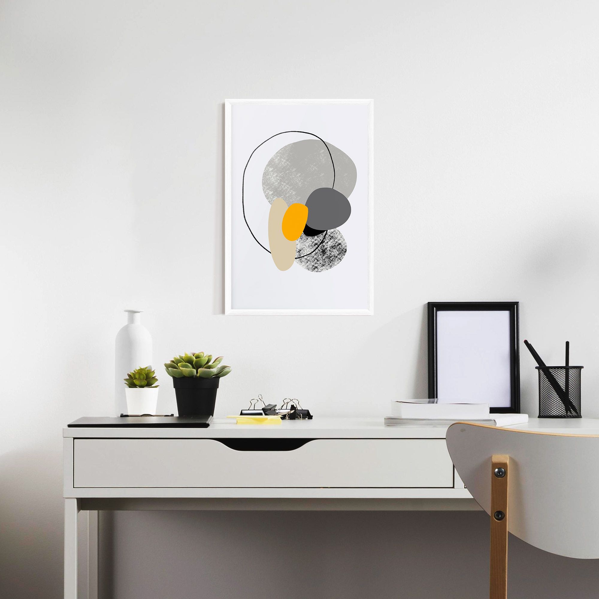 Grey Orange Shape mockup 7