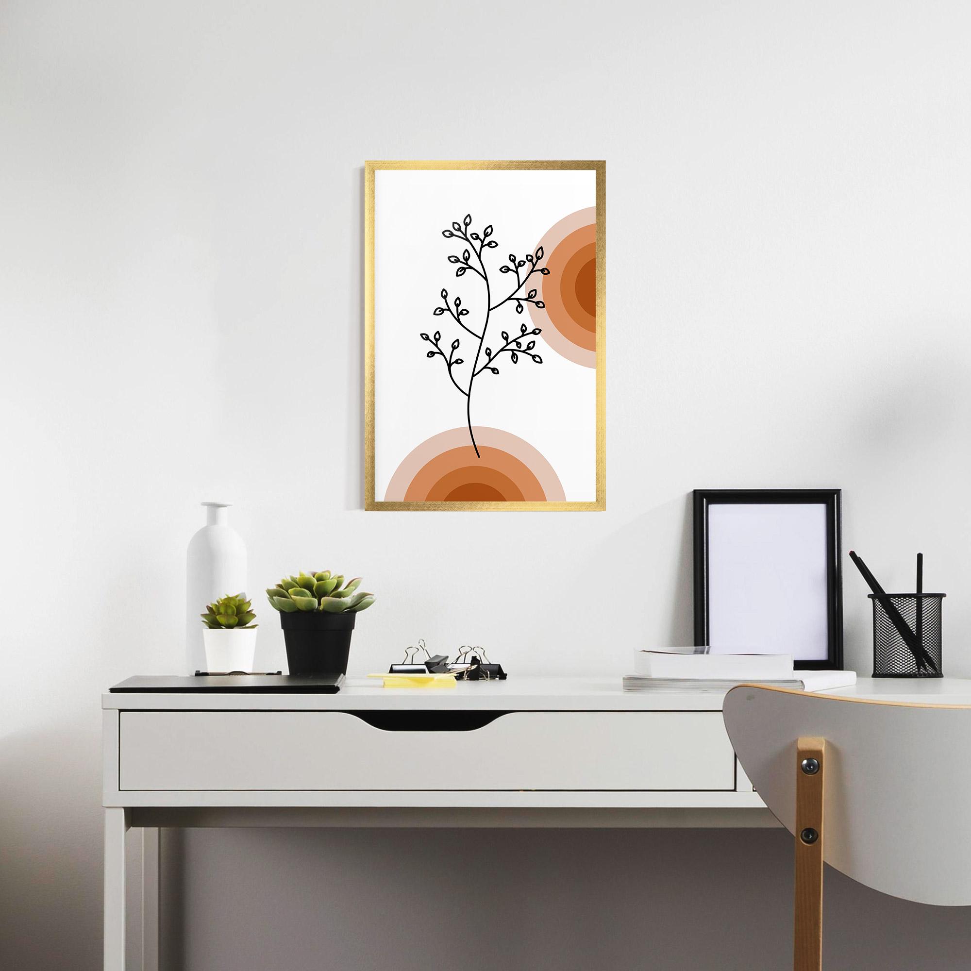 Gerahmte Poster Plant Orange Circle mockup 7