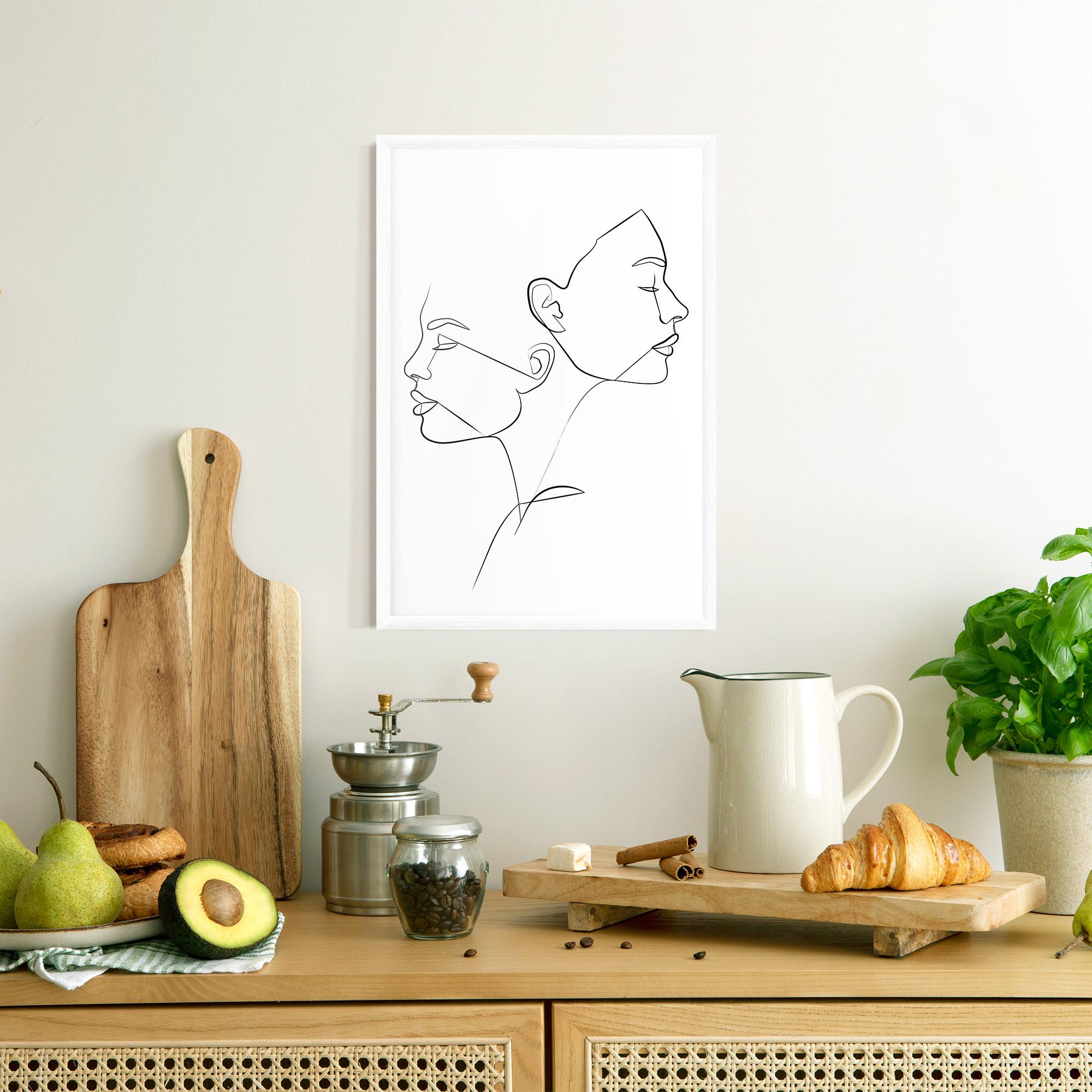 Gerahmte Poster Female Black Line mockup 8