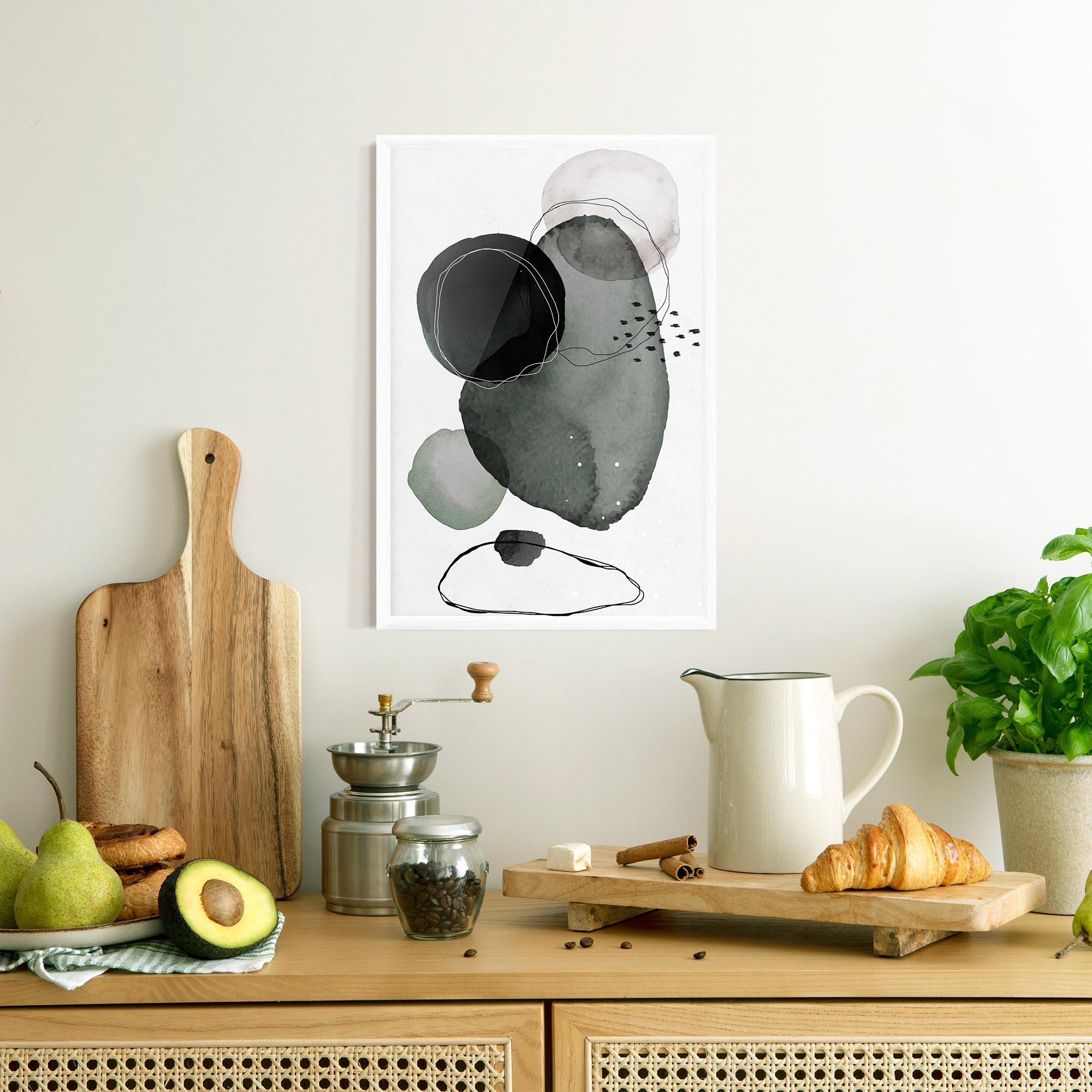 Gerahmte Poster Green Watercolor mockup 8