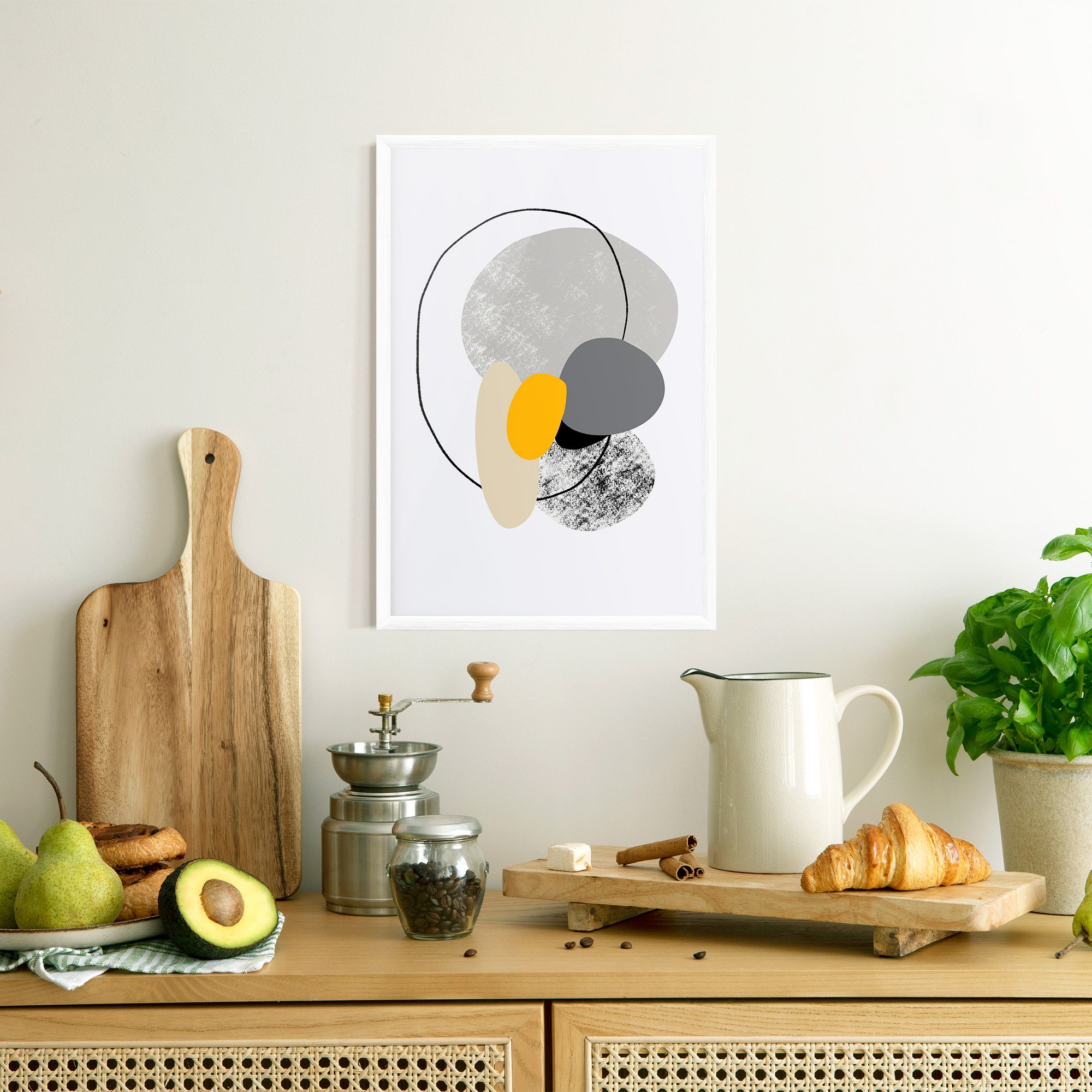 Grey Orange Shape mockup 8