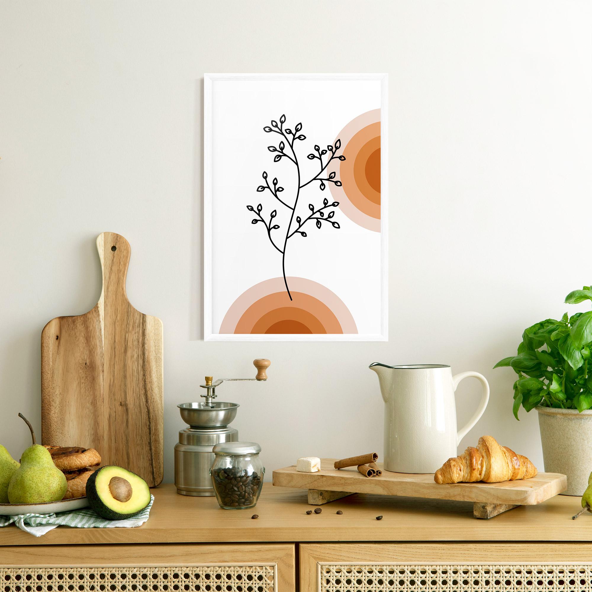 Gerahmte Poster Plant Orange Circle mockup 8