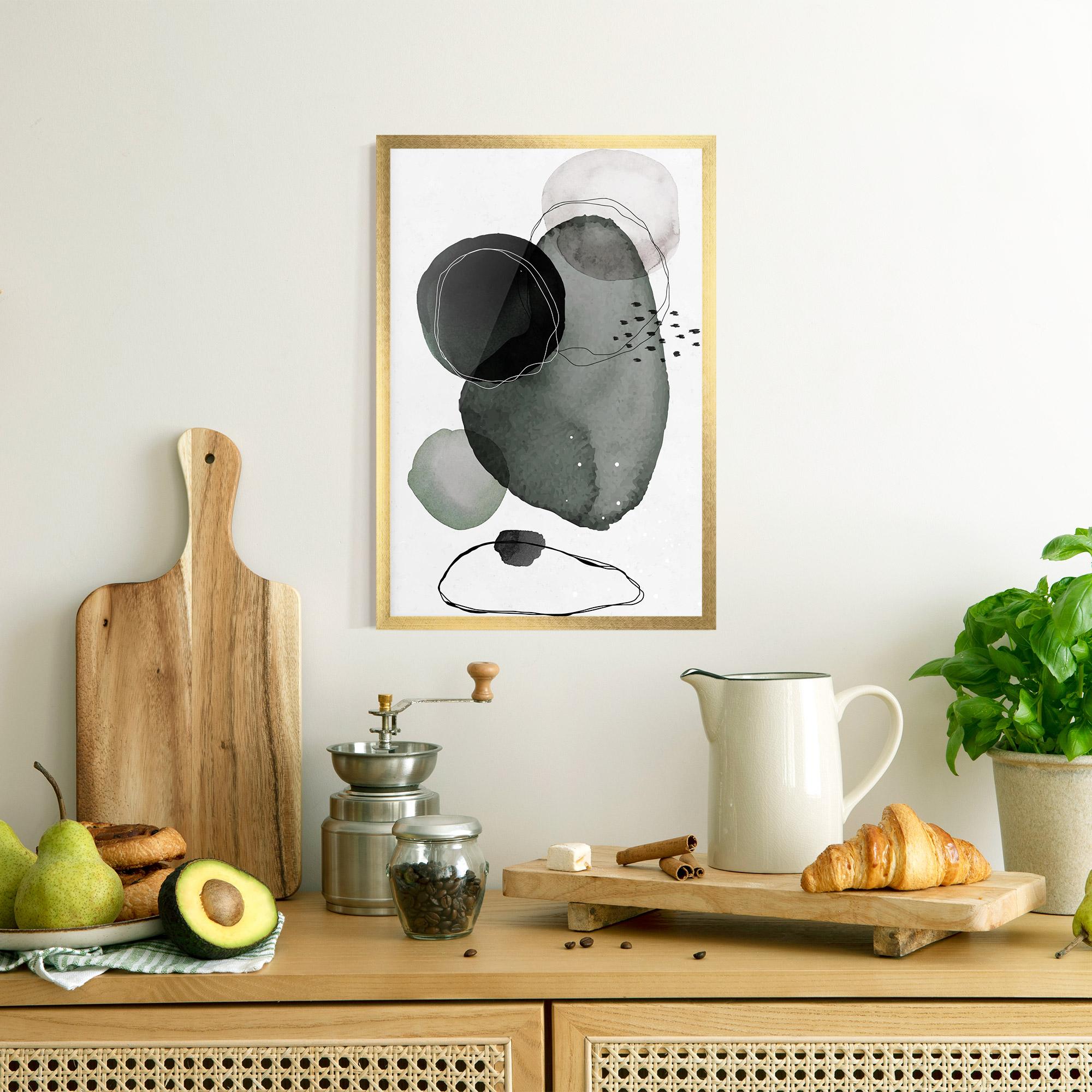 Gerahmte Poster Green Watercolor mockup 8