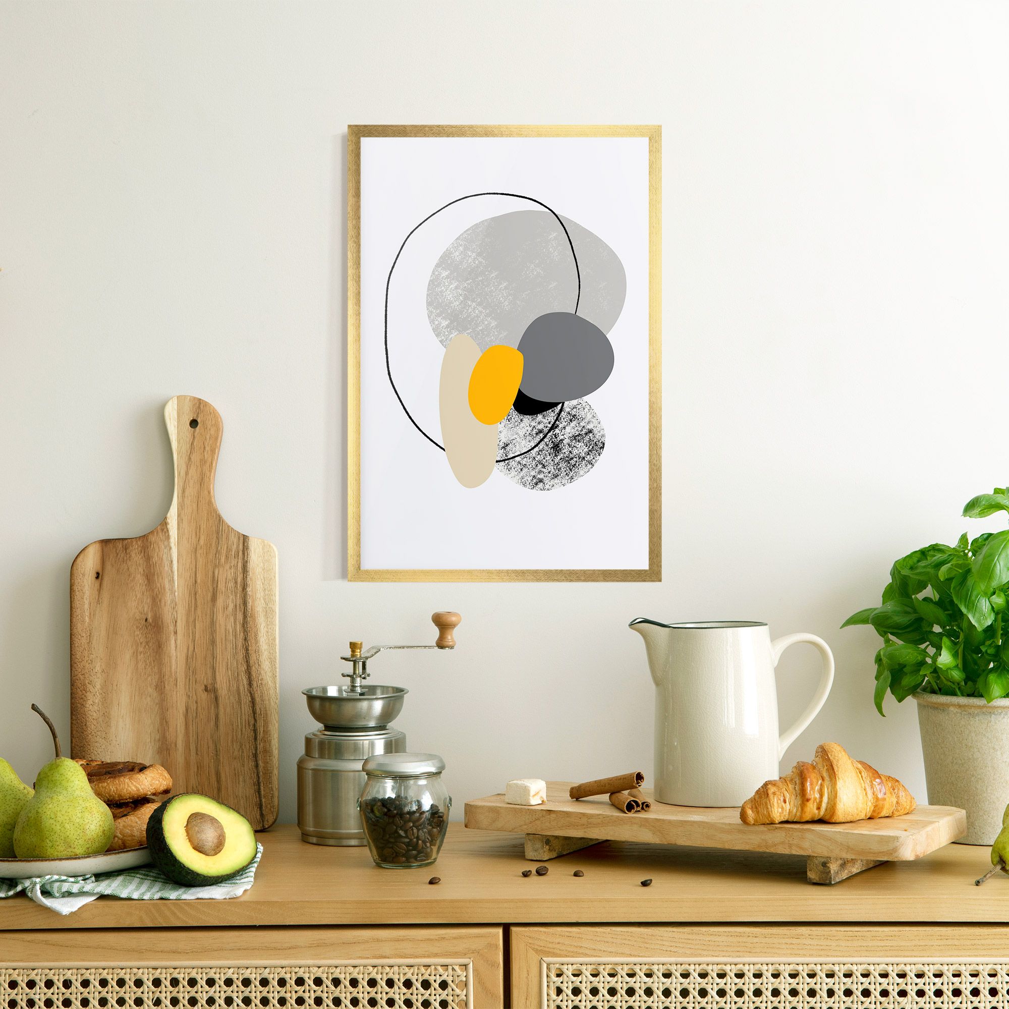 Grey Orange Shape mockup 8