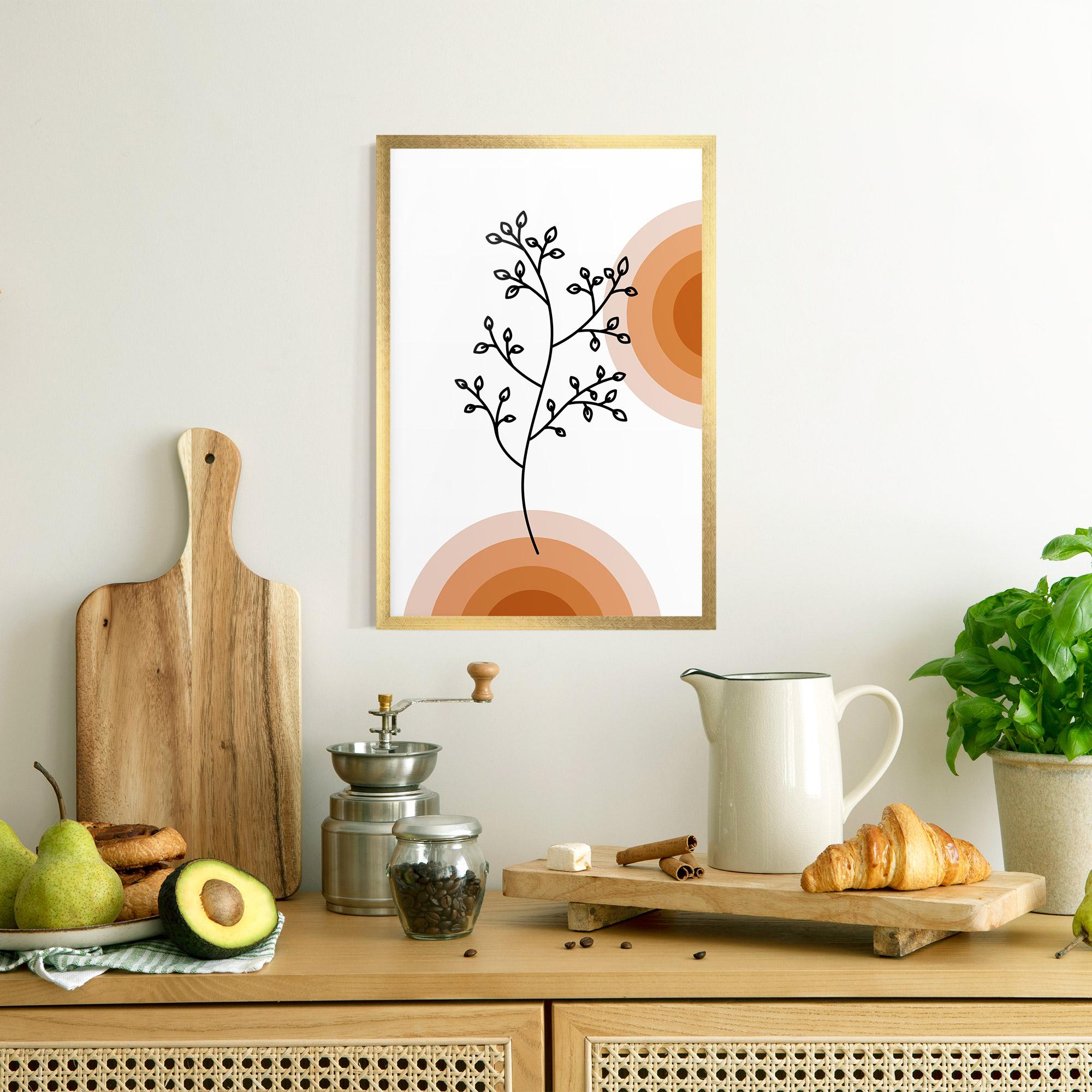 Gerahmte Poster Plant Orange Circle mockup 8