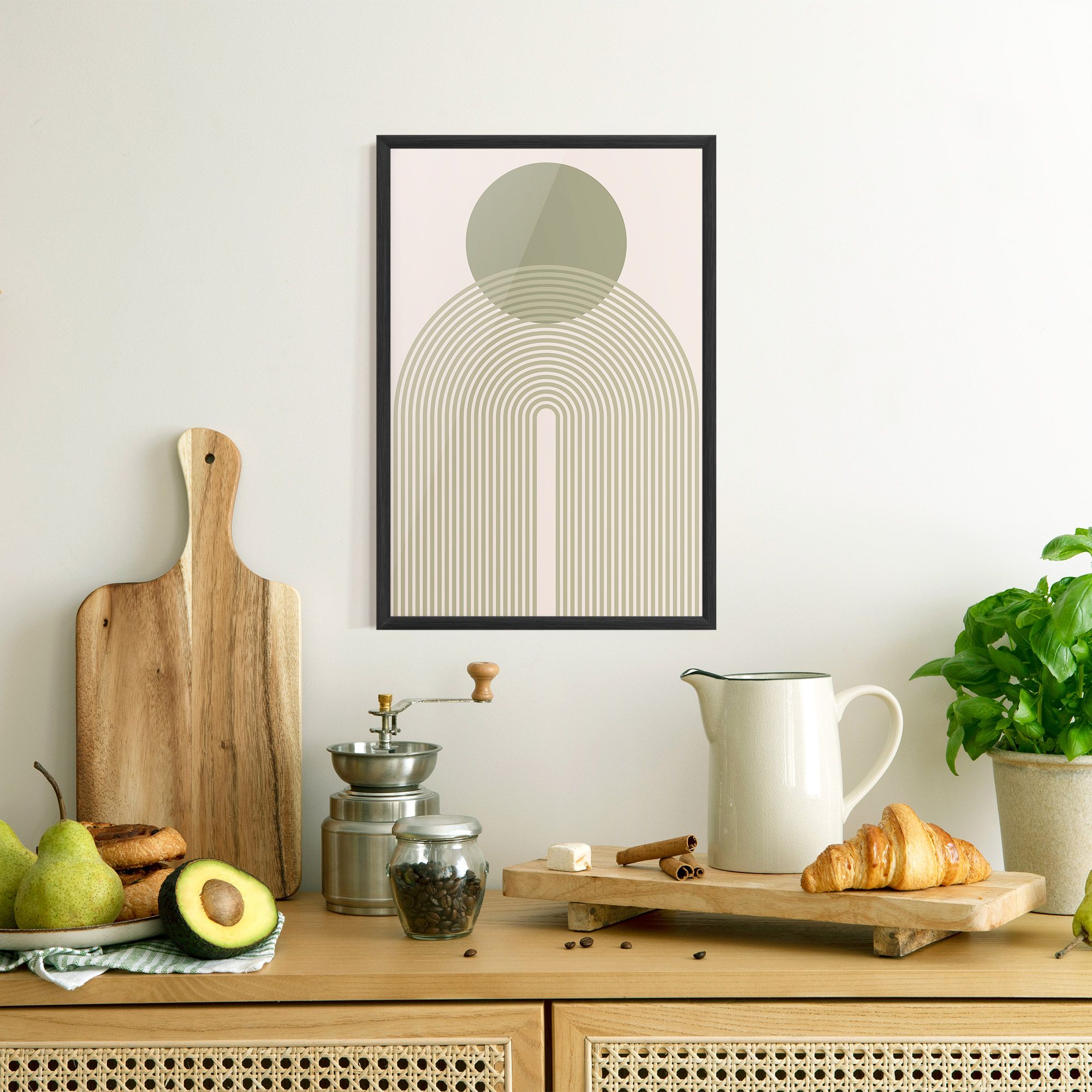 Green Circle Lines mockup 8