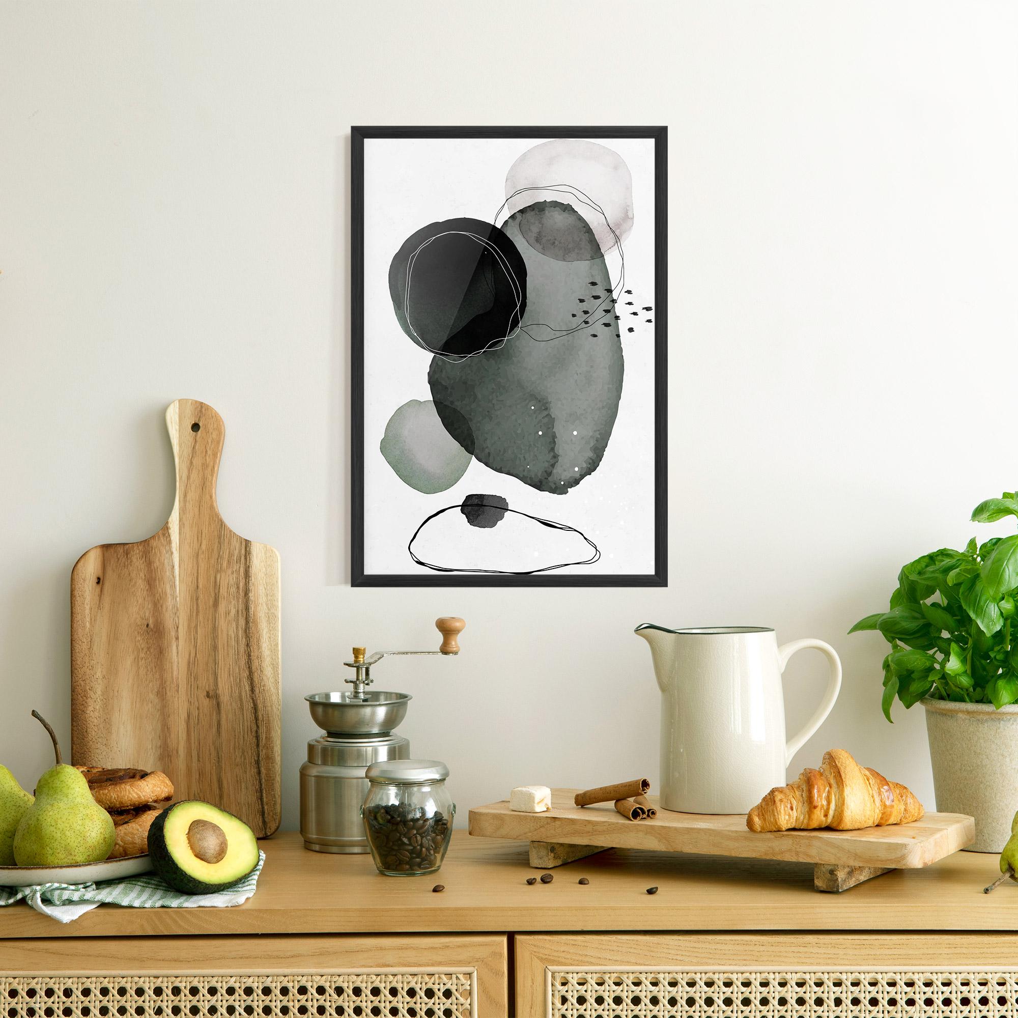 Gerahmte Poster Green Watercolor mockup 8