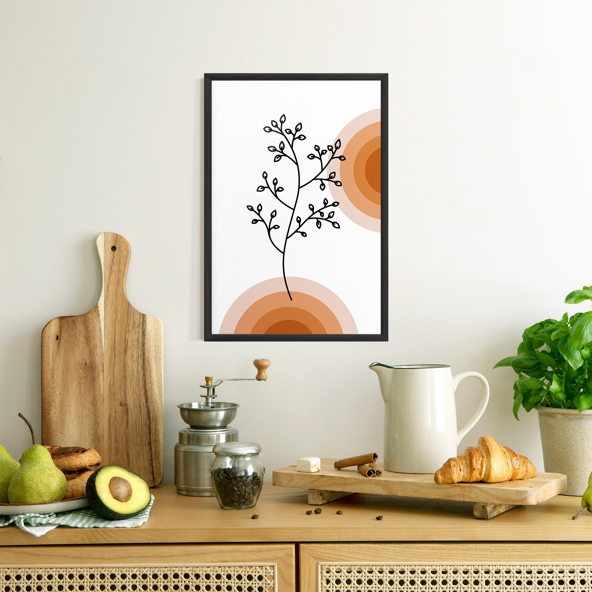 Gerahmte Poster Plant Orange Circle mockup 8