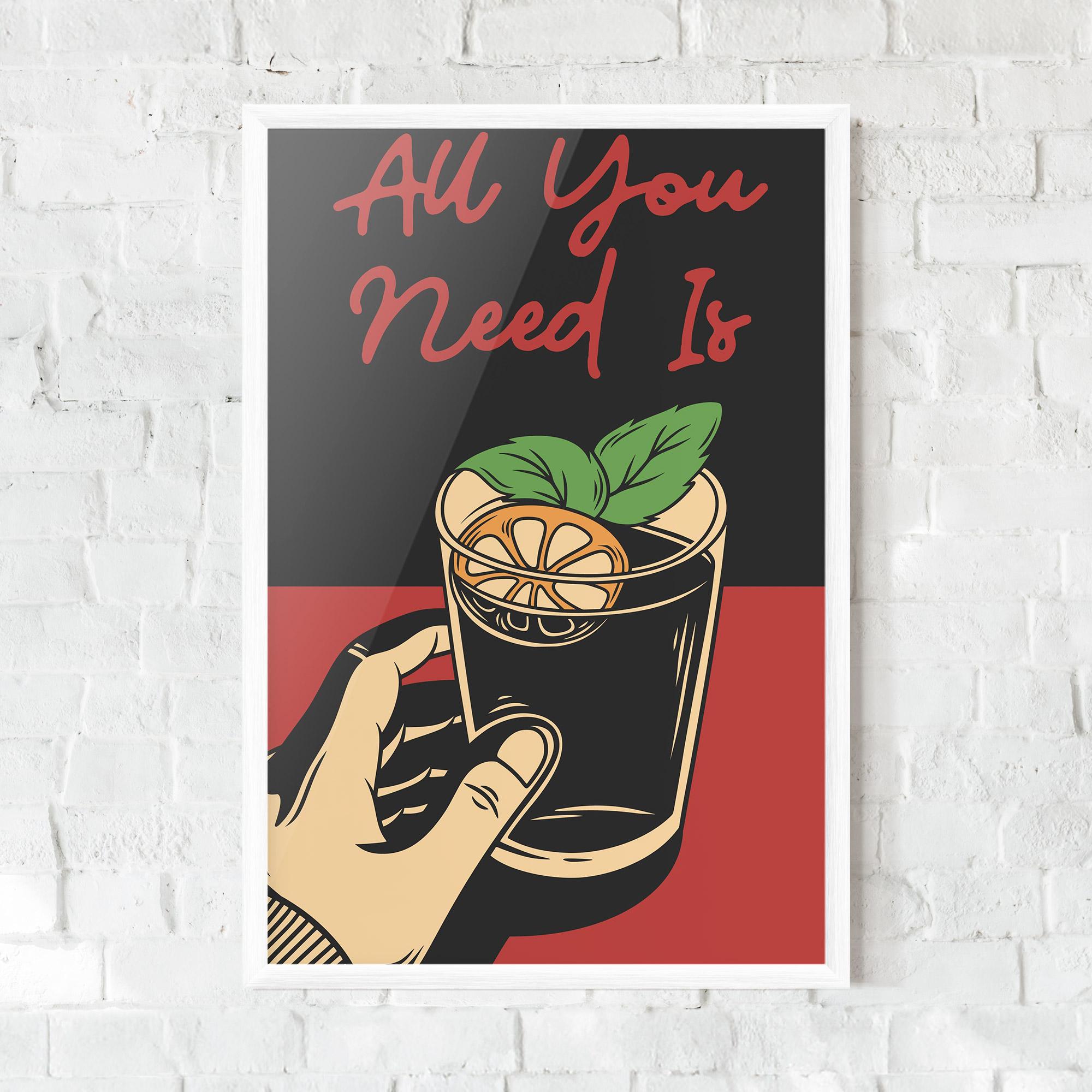 Gerahmte Poster All U Need mockup 0