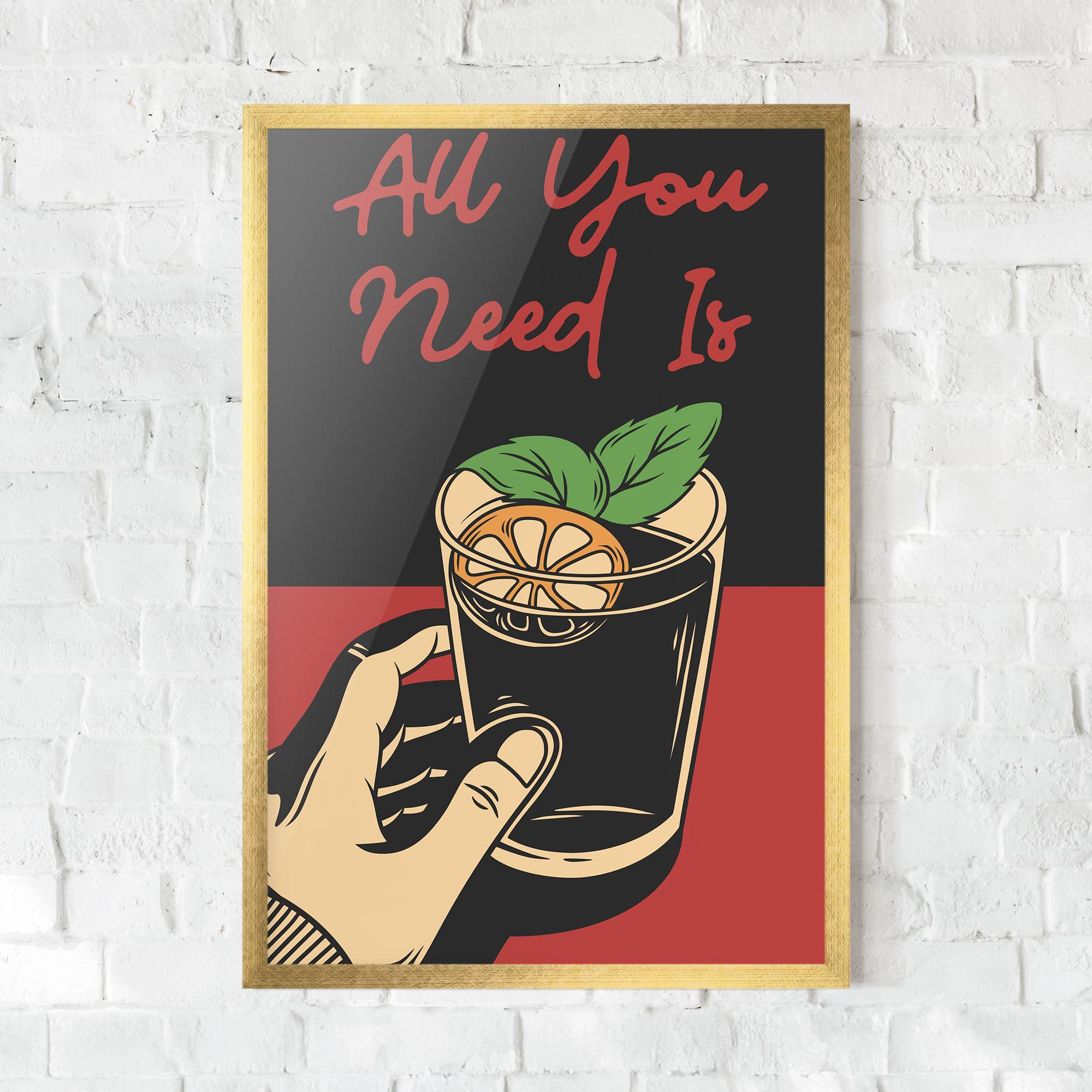 Gerahmte Poster All U Need mockup 0