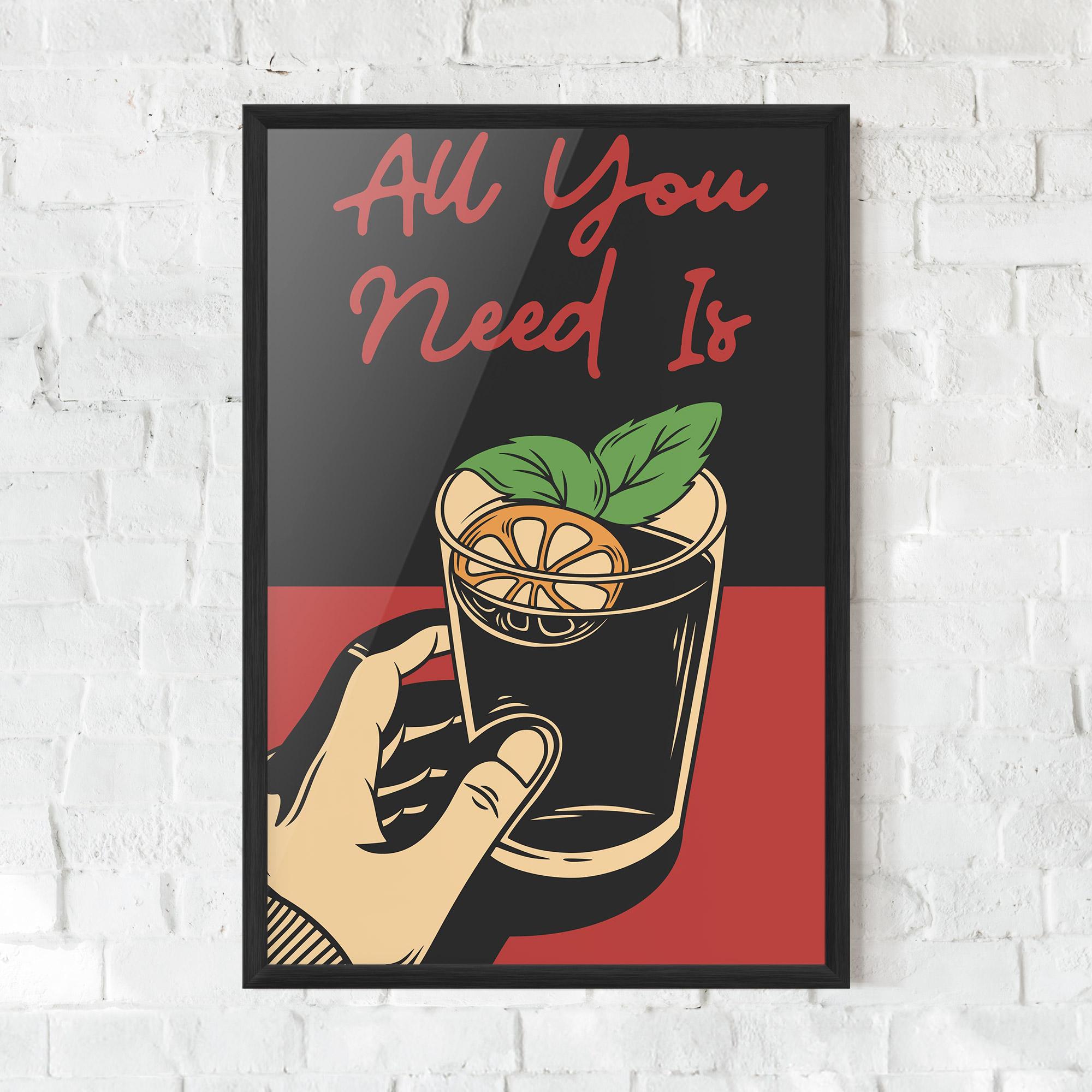 Gerahmte Poster All U Need mockup 0