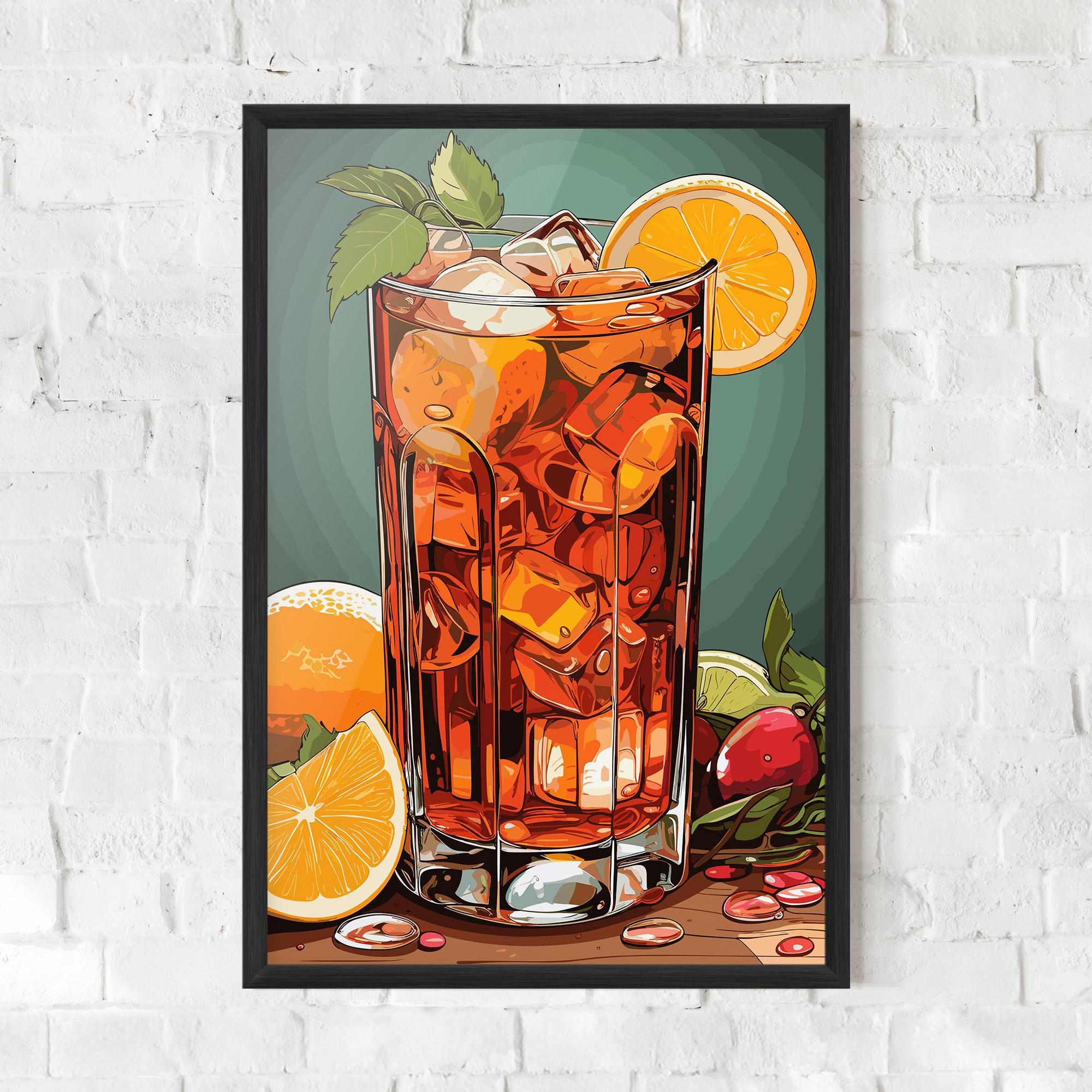 Gerahmte Poster Brown Cocktail mockup 0