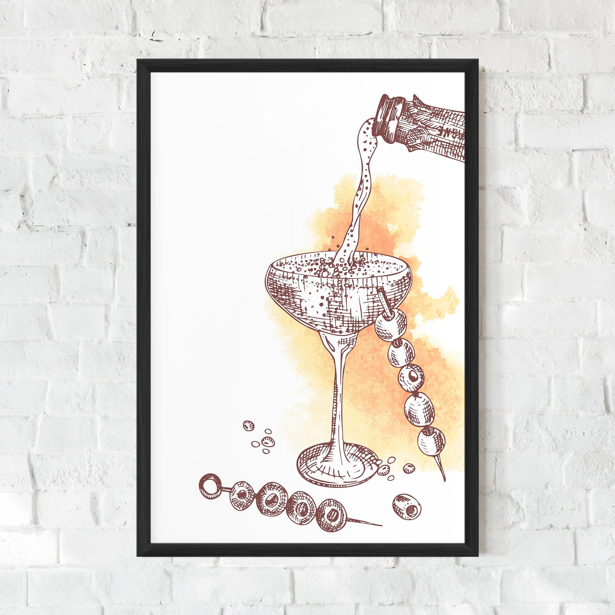 Gerahmte Poster Cocktail mockup 0