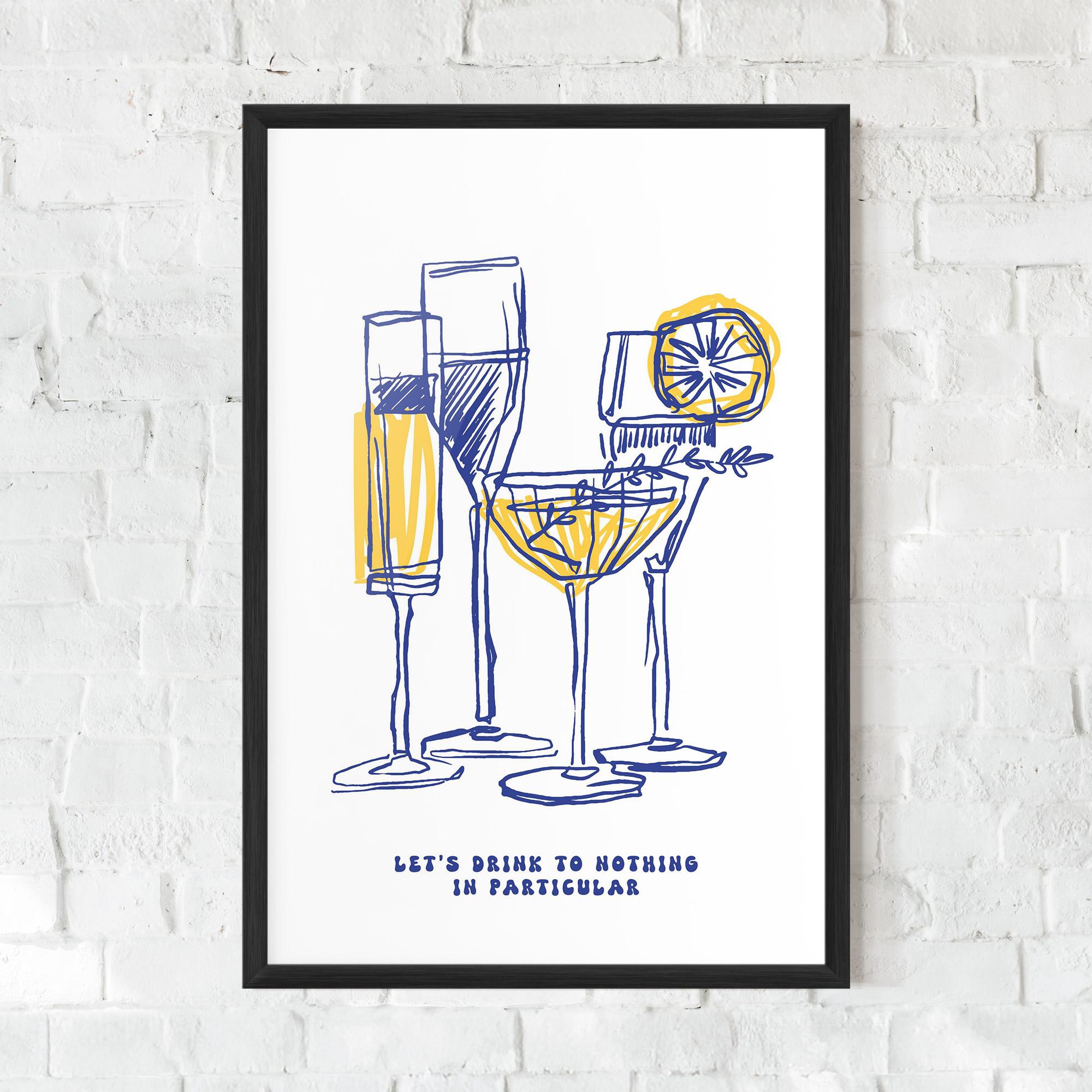 Gerahmte Poster Lets Drink mockup 0