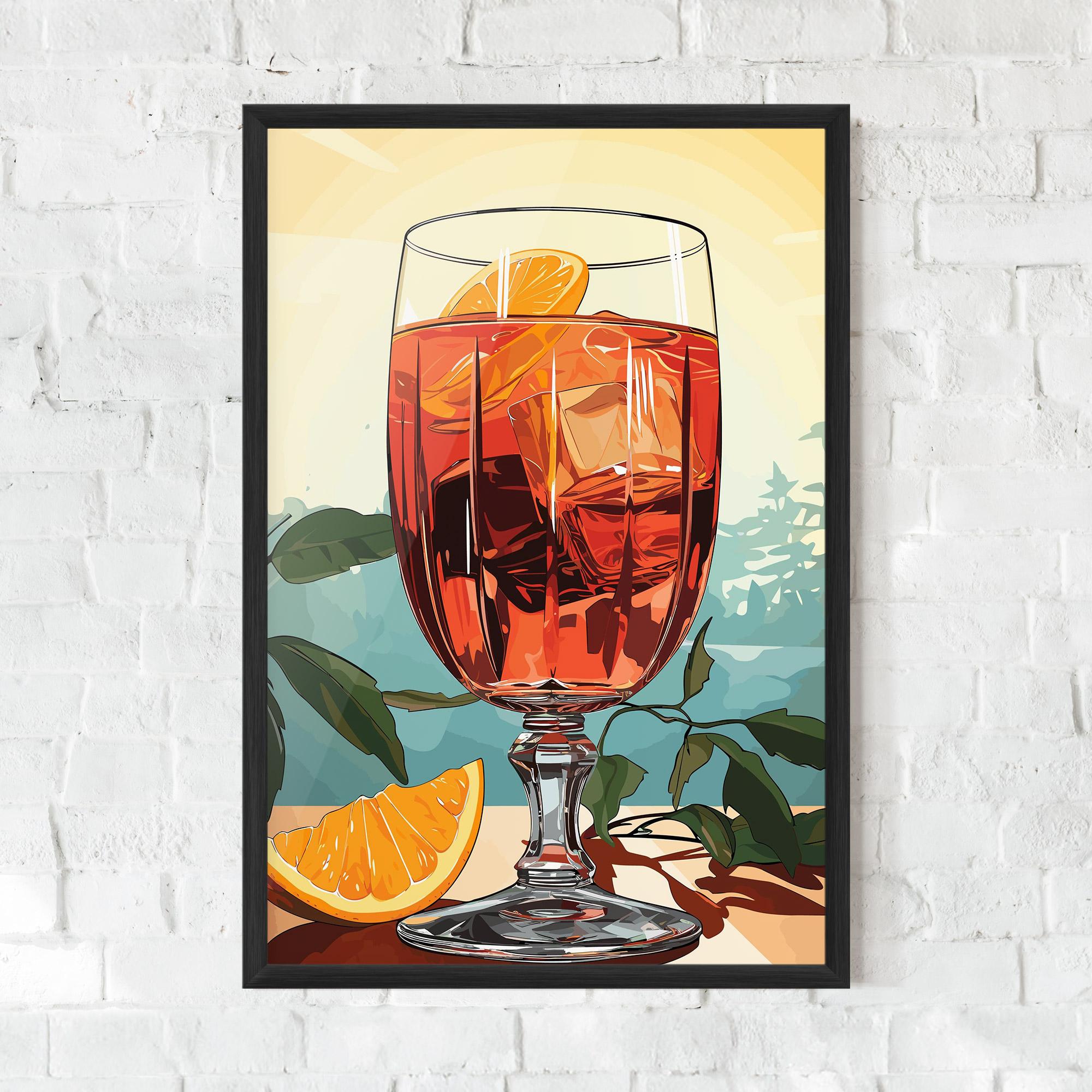 Gerahmte Poster Sunrise Cocktail mockup 0