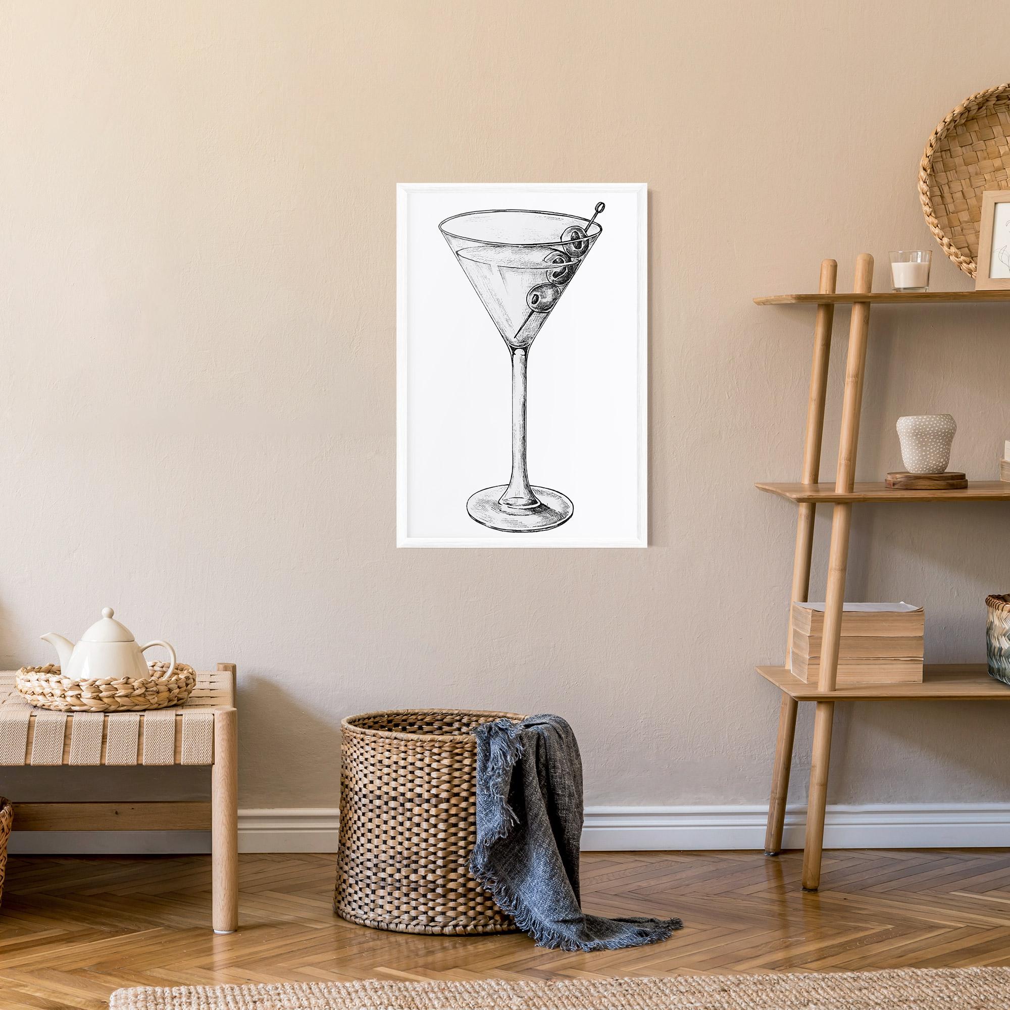 Gerahmte Poster Hand Drawn Glass mockup 9