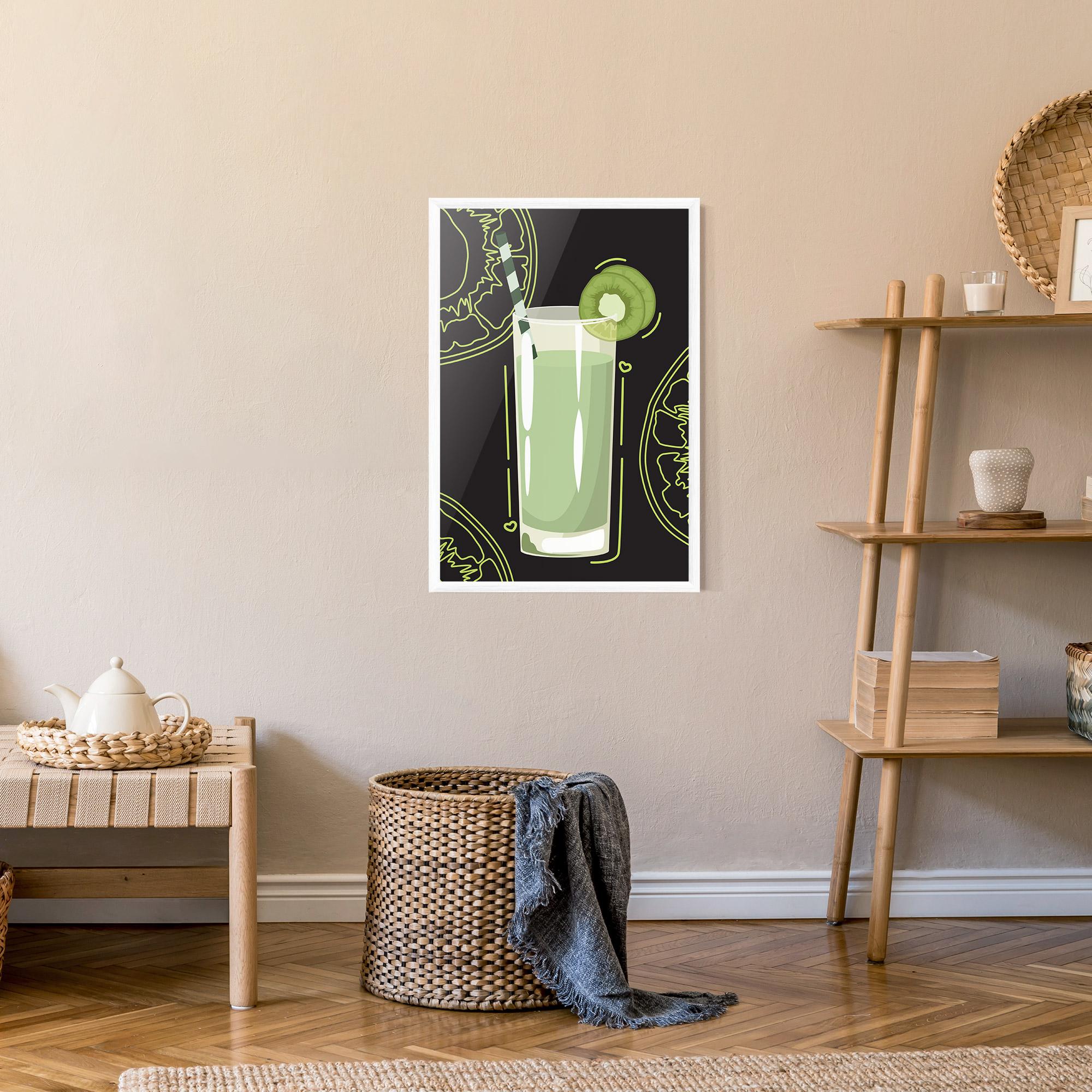 Gerahmte Poster Kiwi Drink mockup 9